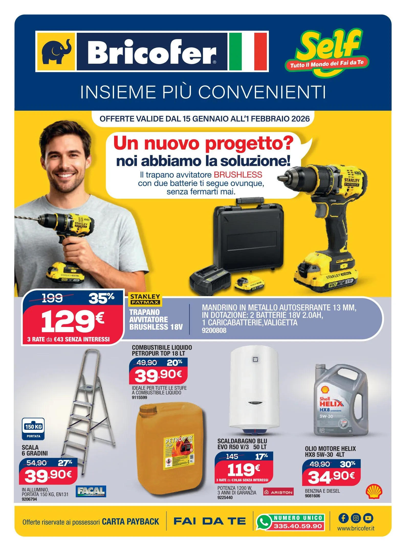 Volantini Bricofer da 15 gennaio a 1 febbraio di 2026 - Pagina del volantino