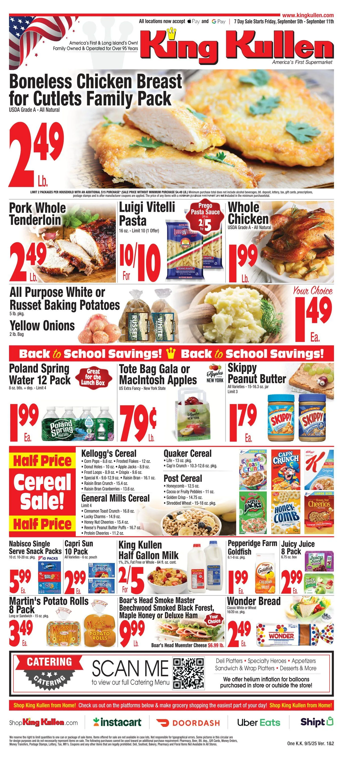 Weekly ad King Kullen  Sales from September 5 to September 11 2025 - Page 1