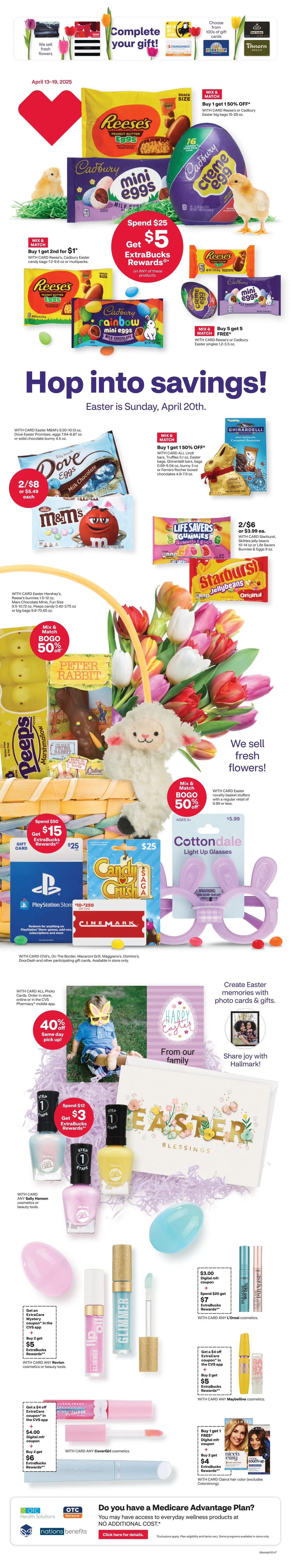 Weekly ad  CVS Health Sales from April 14 to April 19 2025 - Page 1