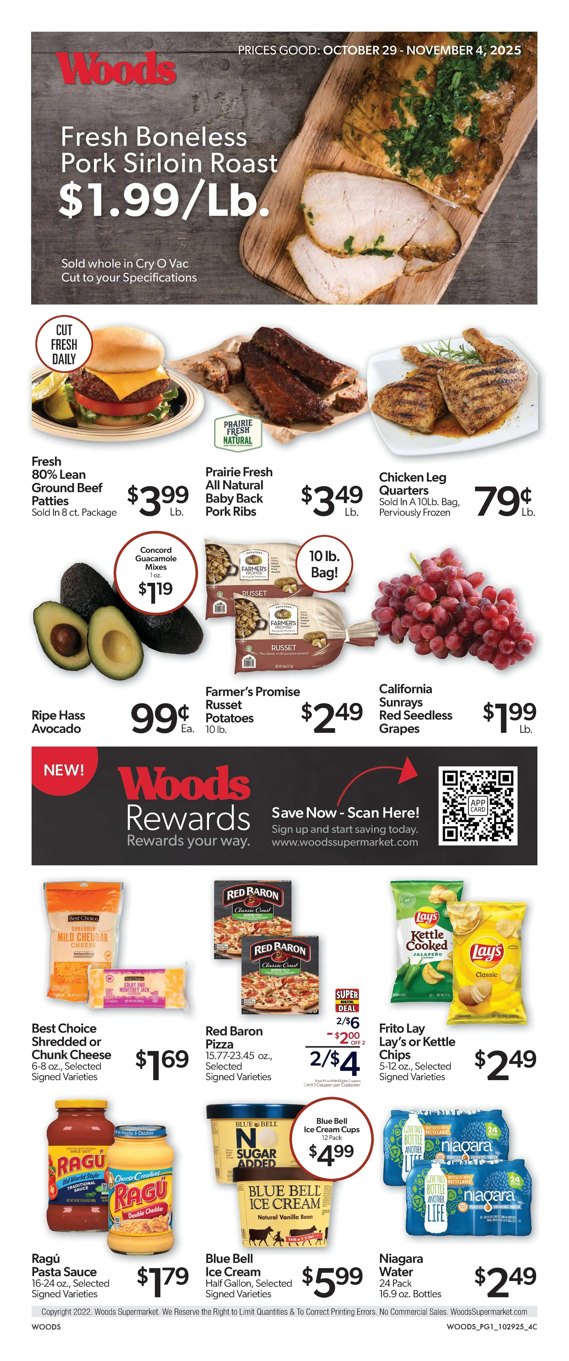 Weekly ad Woods Supermarket Sales from October 29 to November 4 2025 - Page 