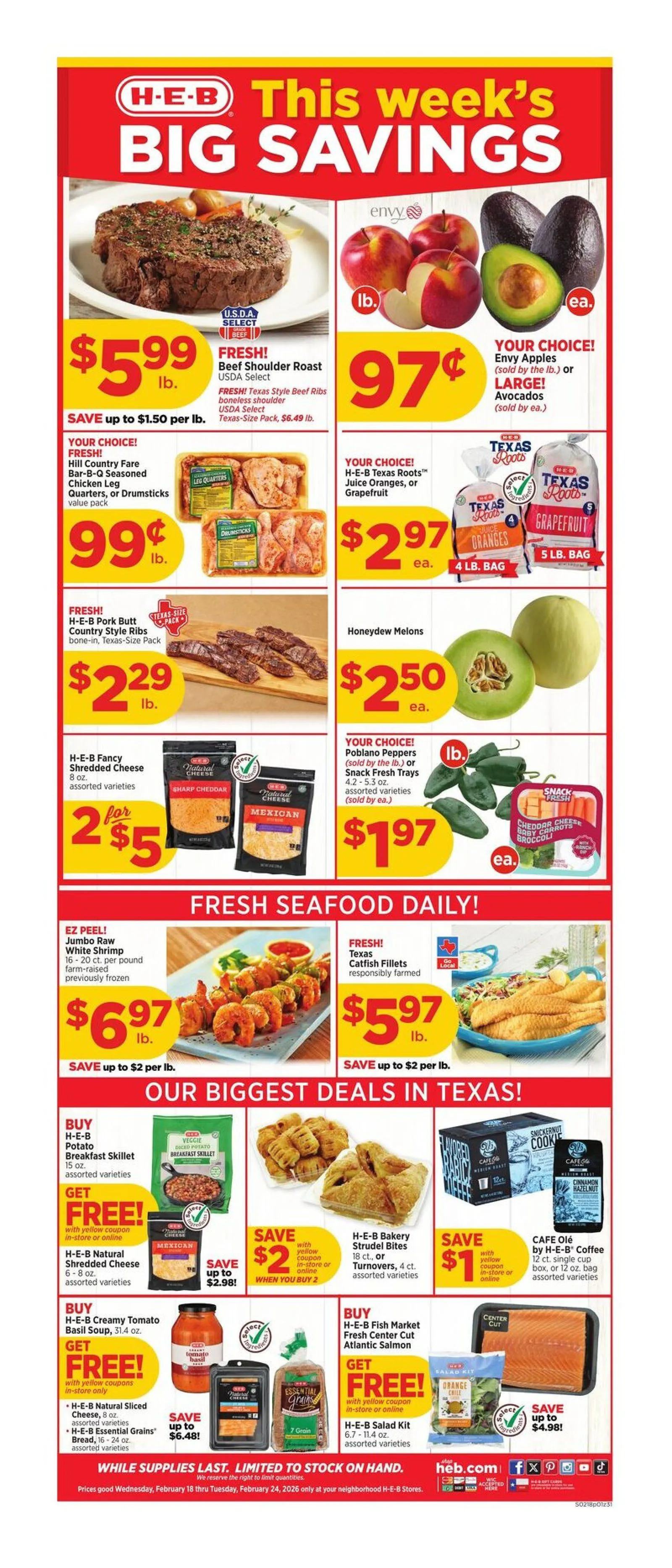 Weekly ad  H-E-B Sales from February 18 to February 24 2026 - Page 