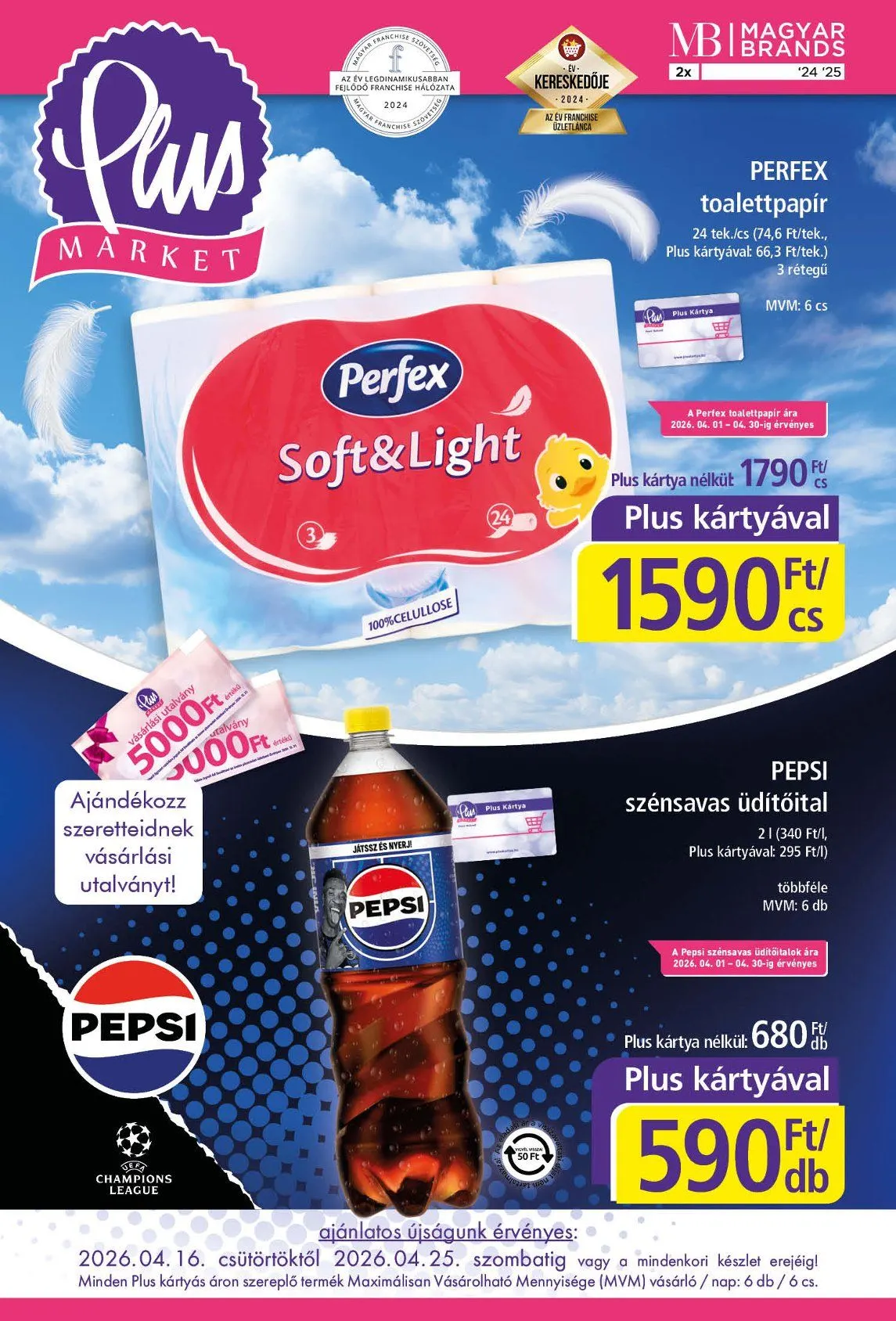 Katalógus  PlusMarket legfrissebb ajánlatai április 16.-tól április 25.-ig 2026. - Oldal 1