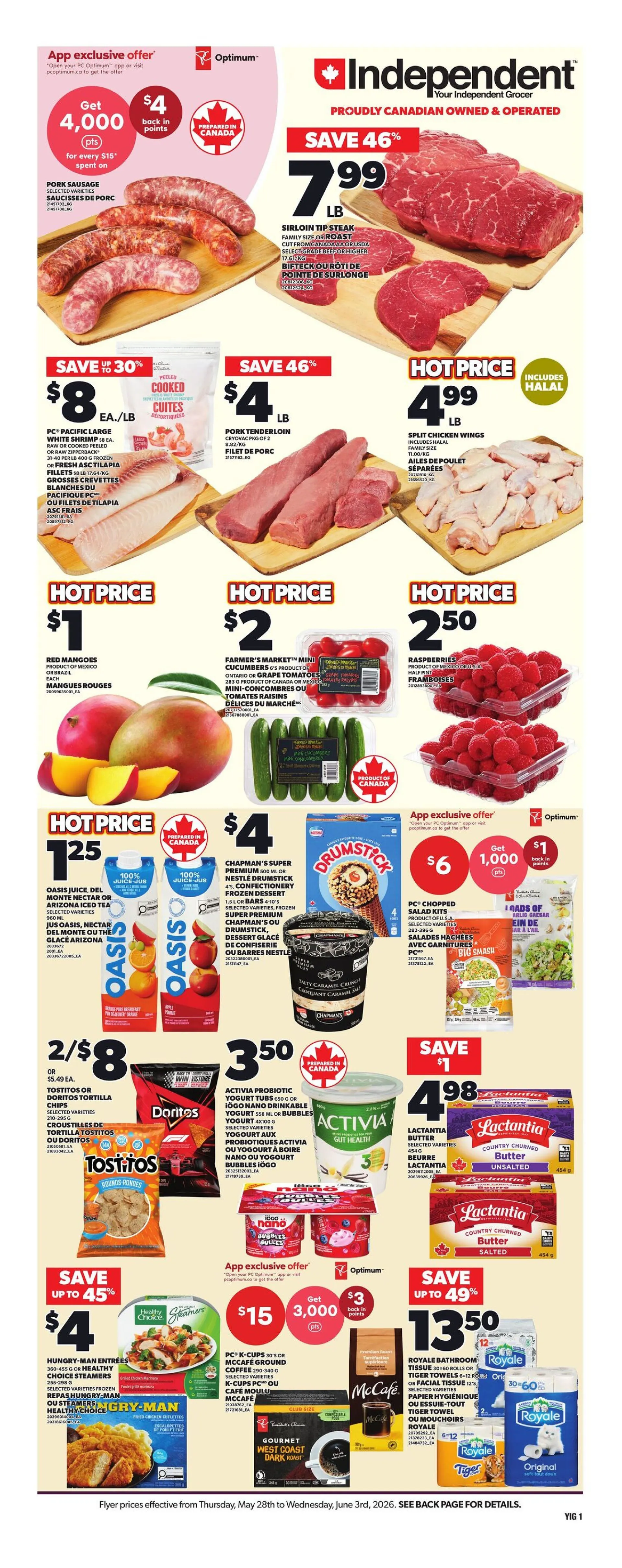 Independent Sales from May 28 to June 3 2026 - flyer page