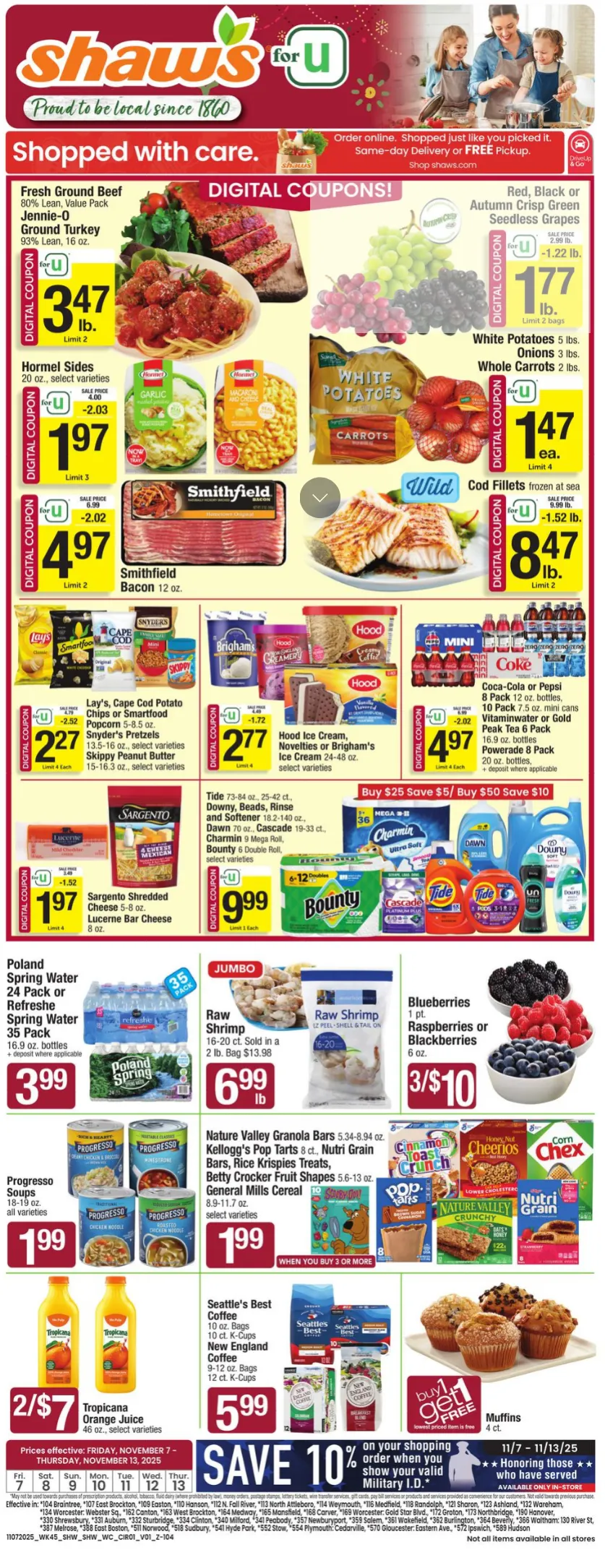 Weekly ad Shaw ´s Sales from November 7 to November 13 2025 - Page 1