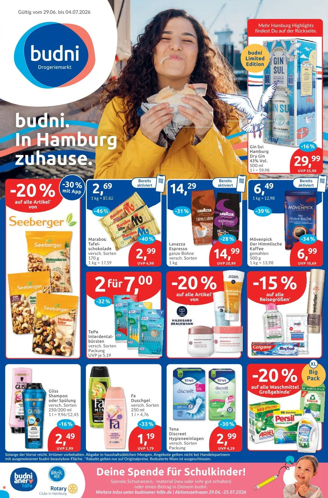  Budni Prospekte  von 29. Juni bis 4. Juli 2026 - Prospekt seite 1