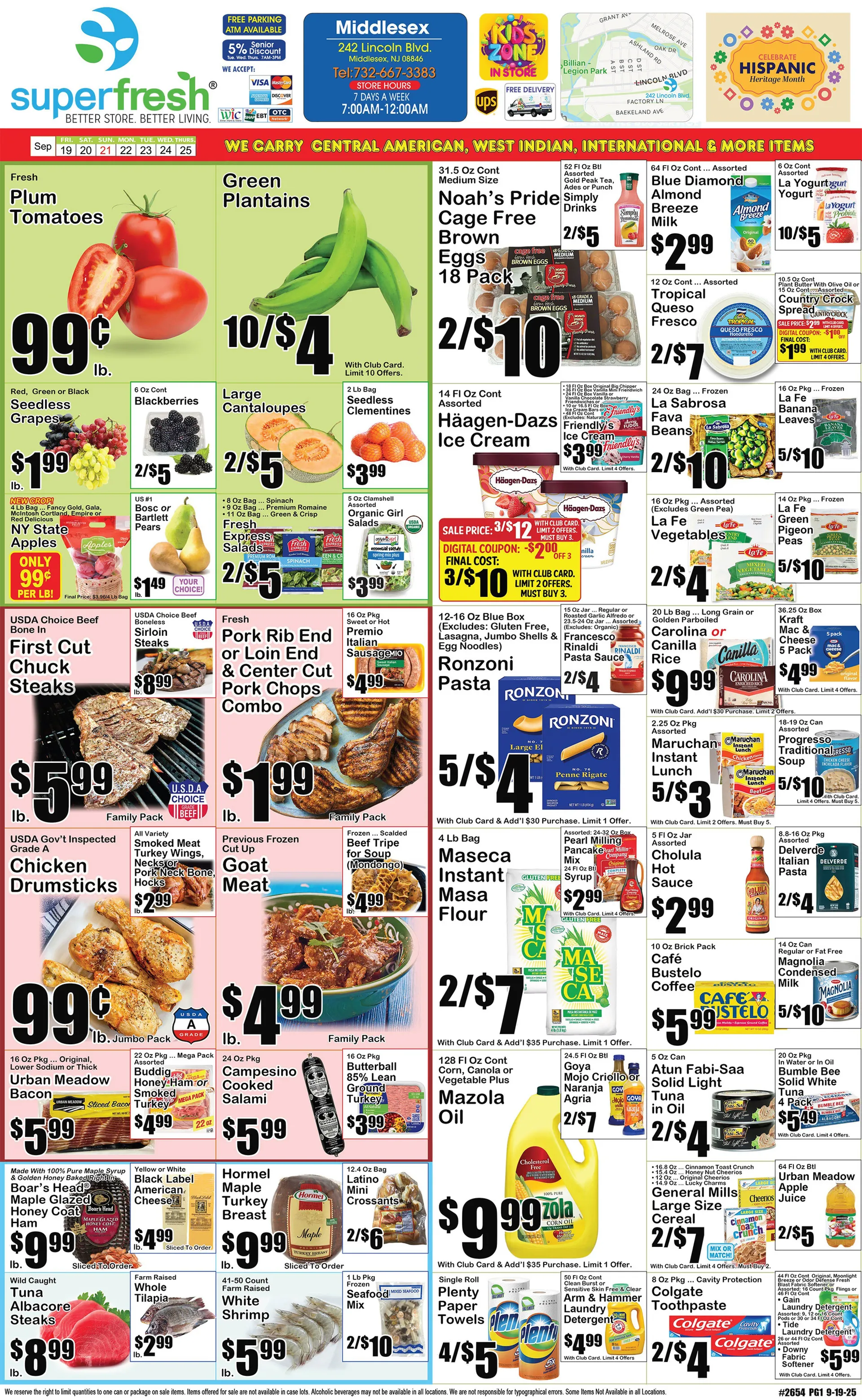 Weekly ad SuperFresh Sales from September 19 to September 25 2025 - Page 1