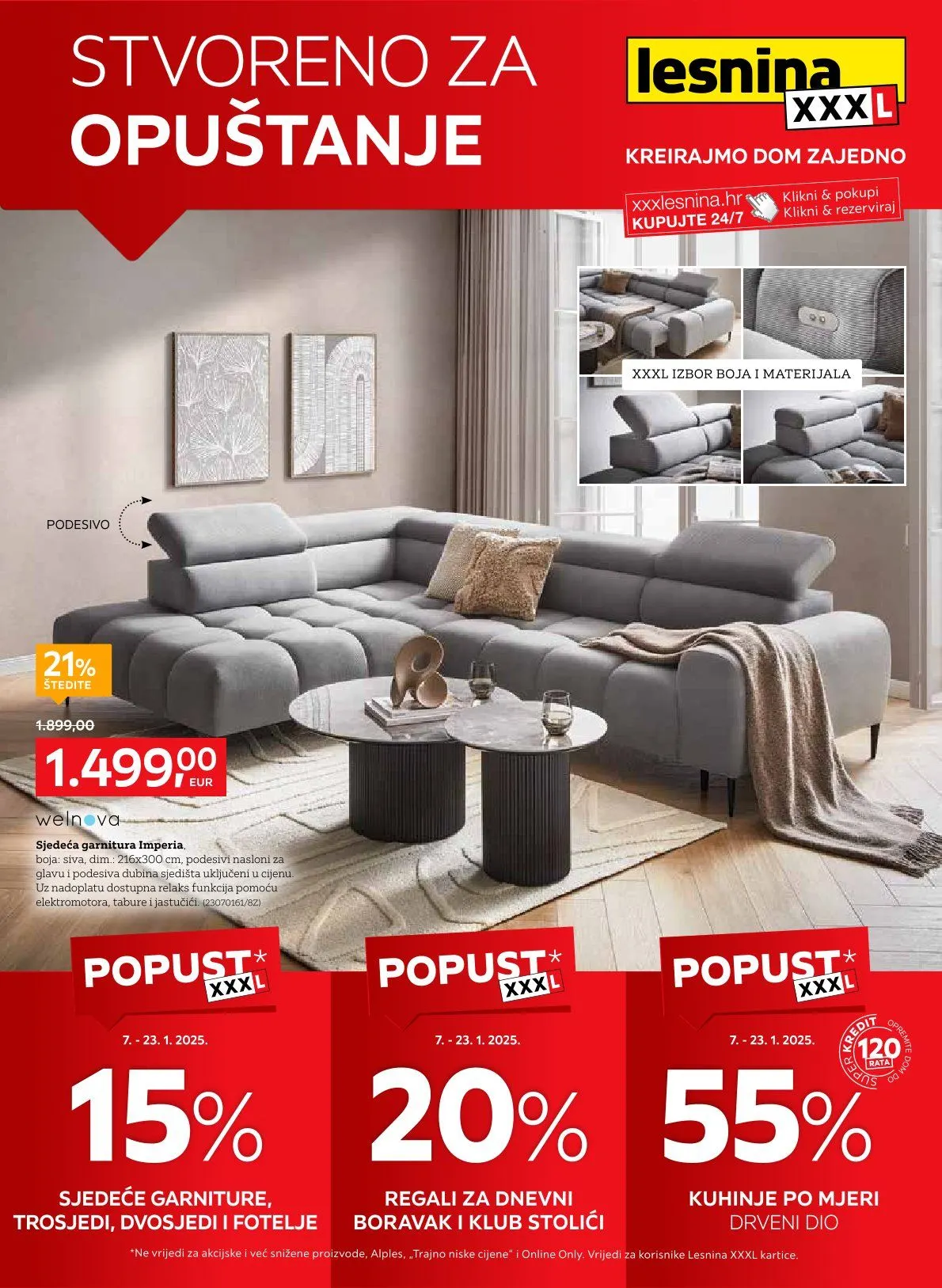 Katalog Lesnina Posebna ponuda trgovine od 7. siječnja do 23. siječnja 2025. - Pregled Stranica