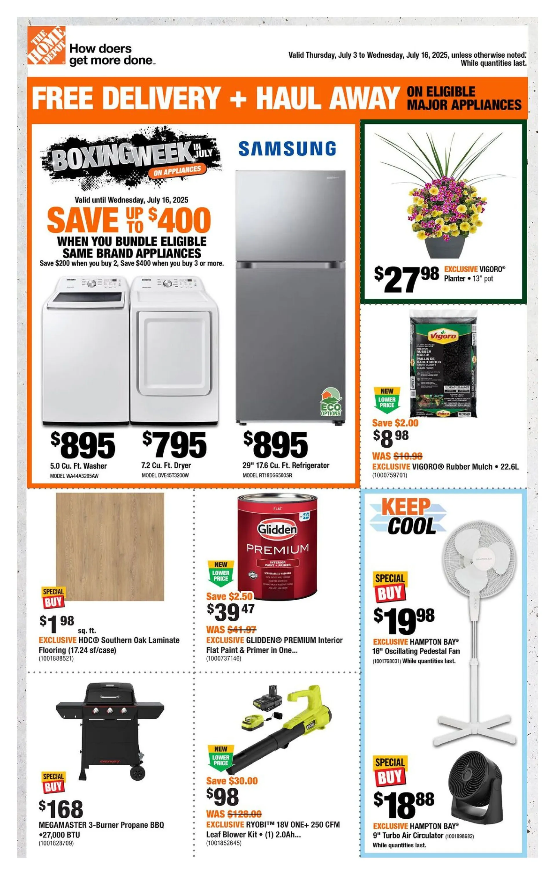The Home Depot flyers from July 3 to July 16 2025 - flyer page 1