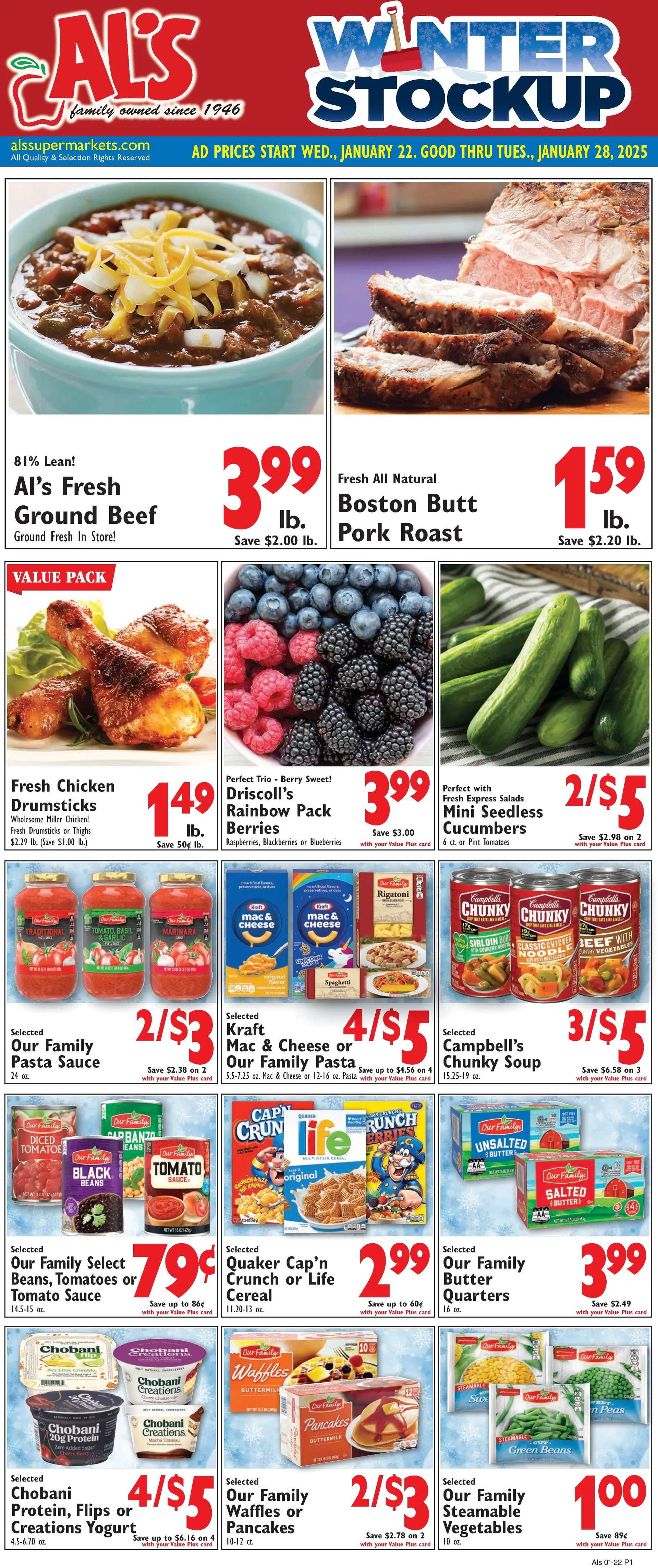 Weekly ad Al's Supermarket Sales from January 22 to January 28 2025 - Page 