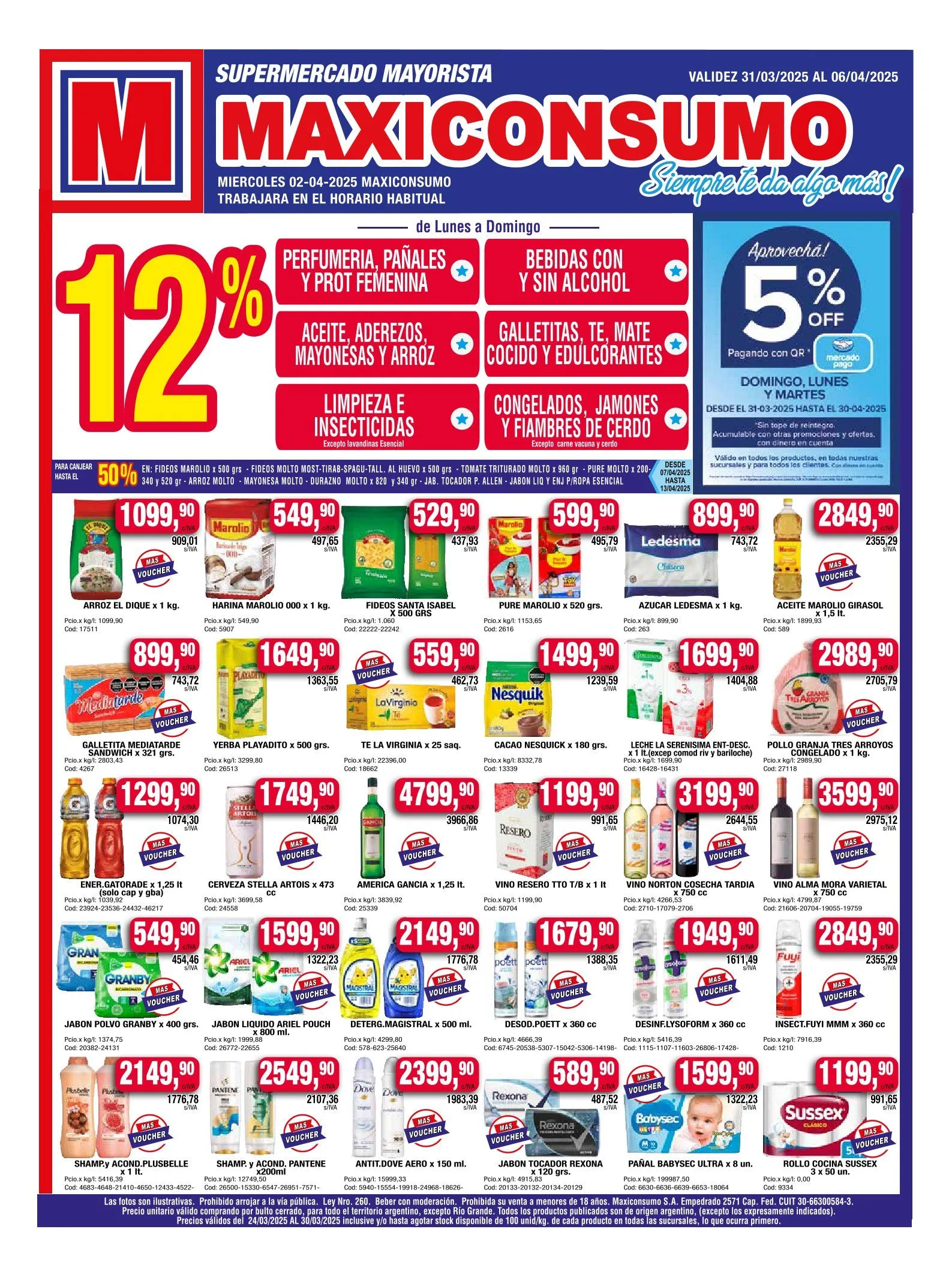 Ofertas de Maxiconsumo Oferta semanal 31 de marzo al 6 de abril 2025 - Página 1 del catálogo