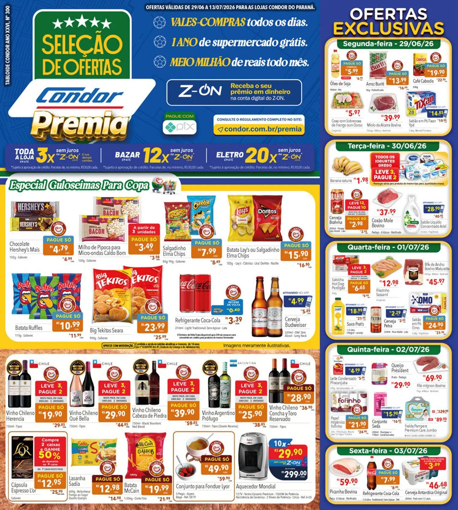 Encarte de  Folhetos Supermercados Condor 29 de junho até 13 de julho 2026 - Pagina 