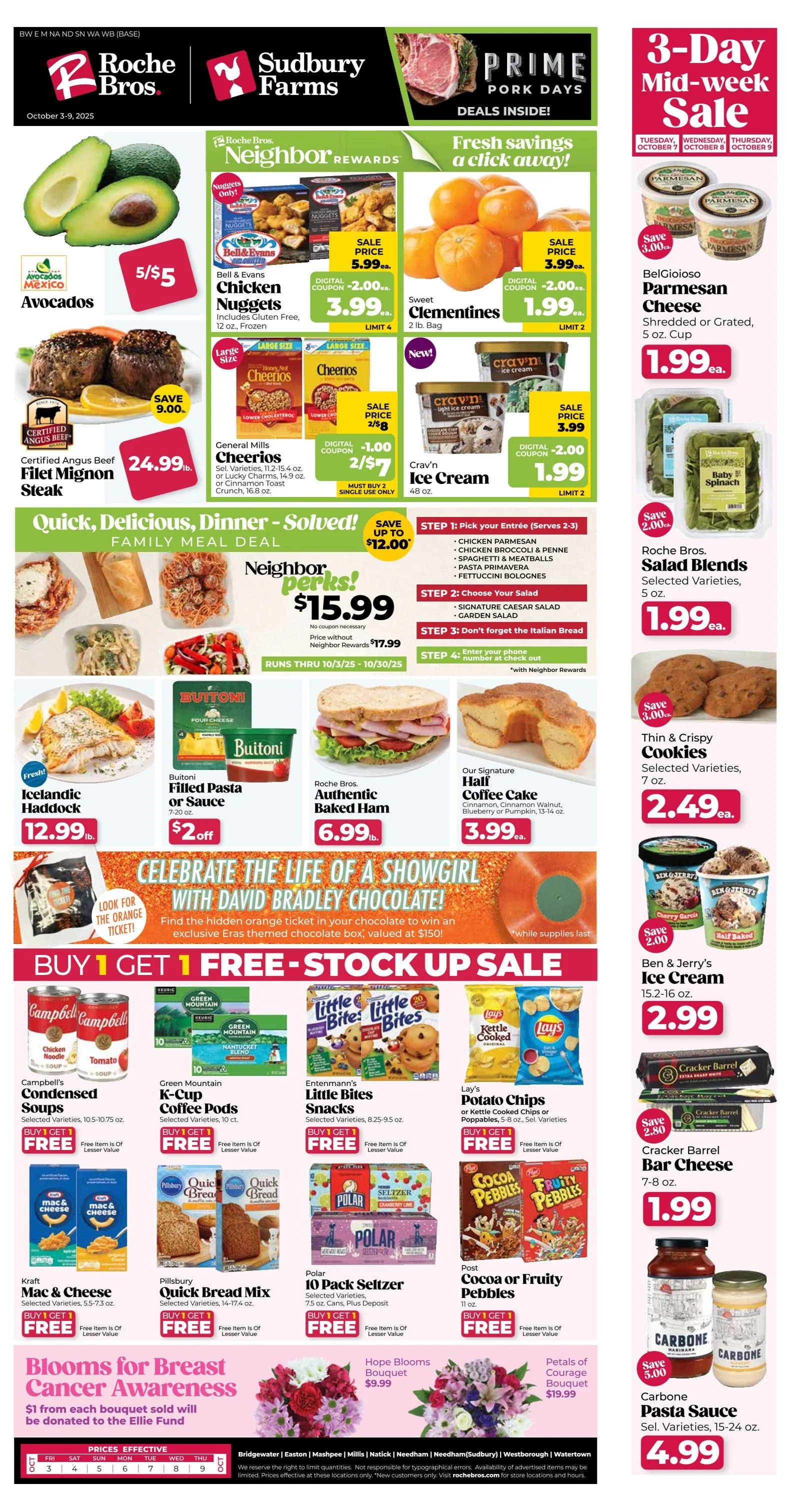 Weekly ad Roche Bros. Sales from October 3 to October 9 2025 - Page 1