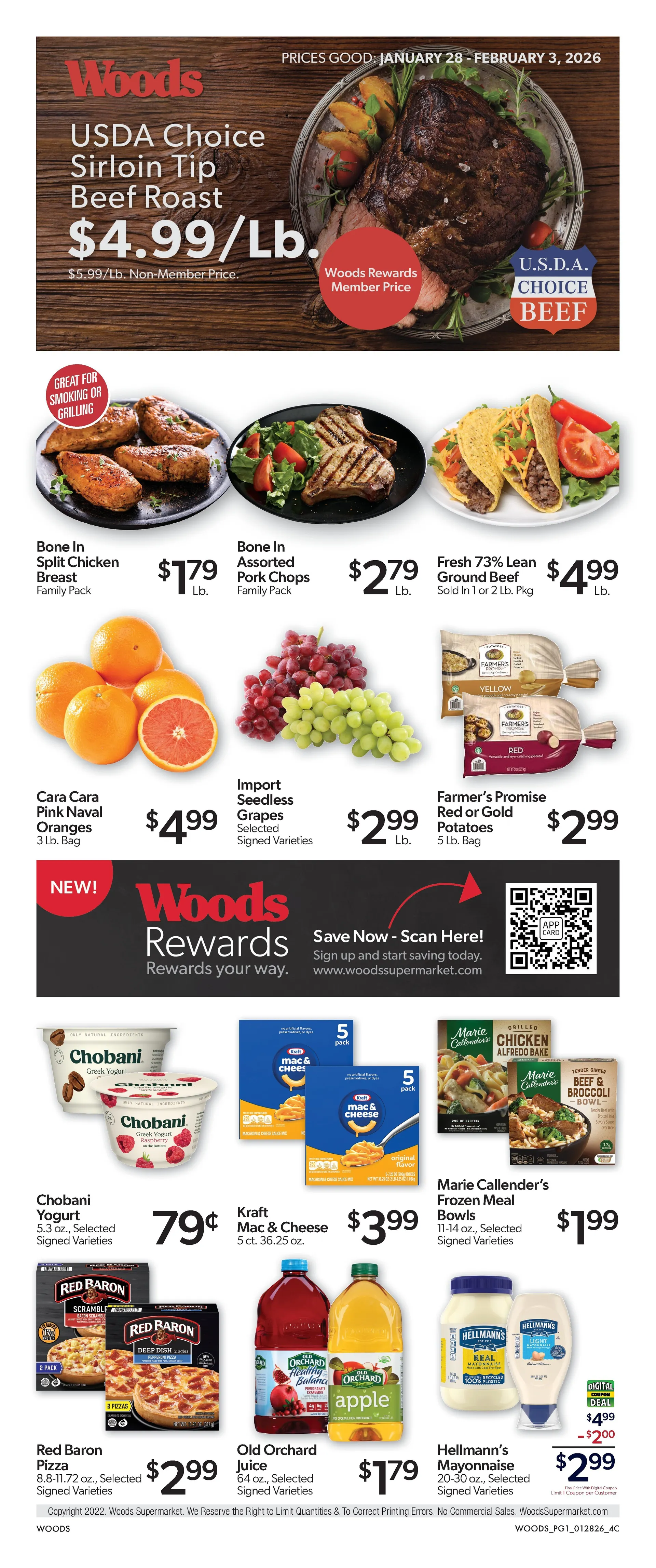Weekly ad Woods Supermarket Sales from January 28 to February 3 2026 - Page