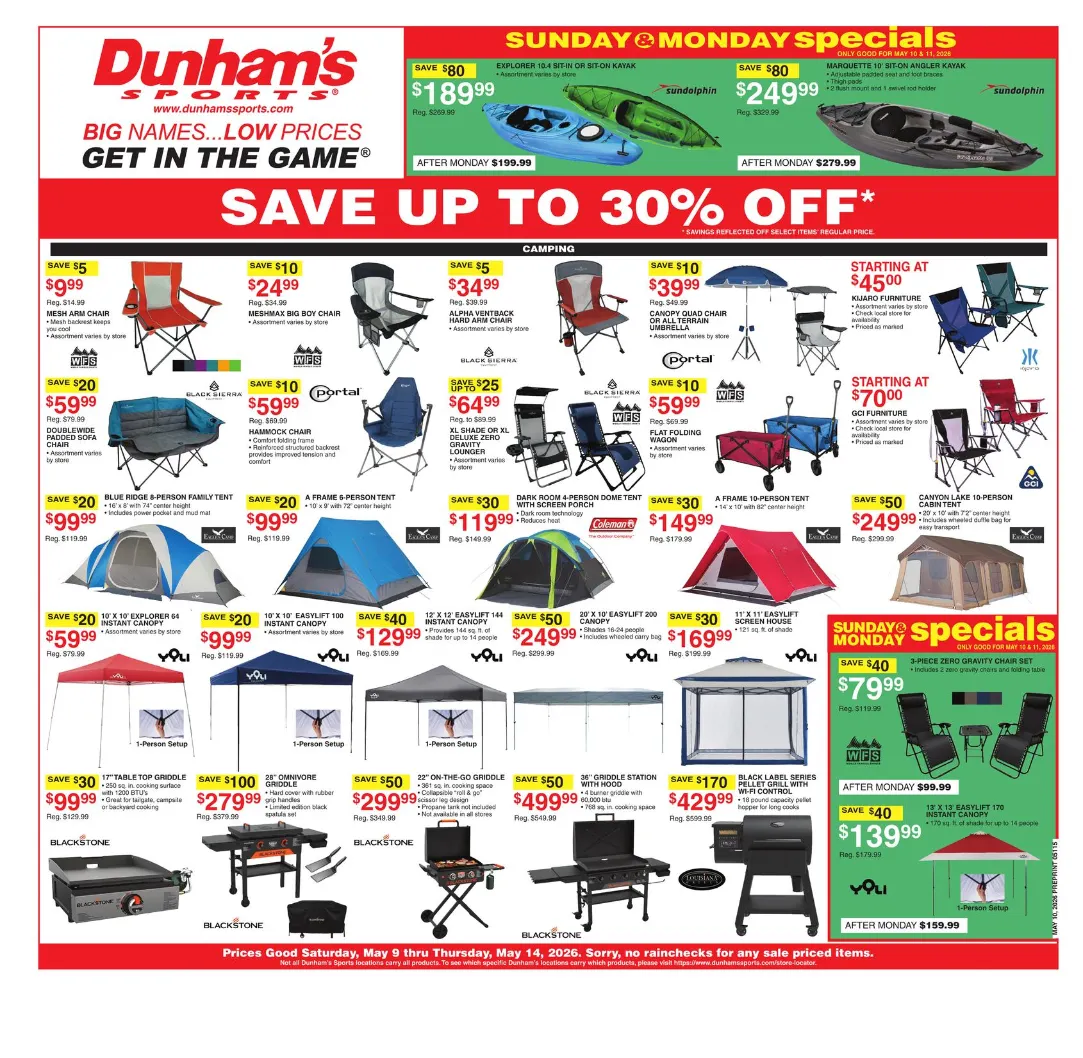 Weekly ad Dunham's Sports Sales from May 9 to May 14 2026 - Page 1