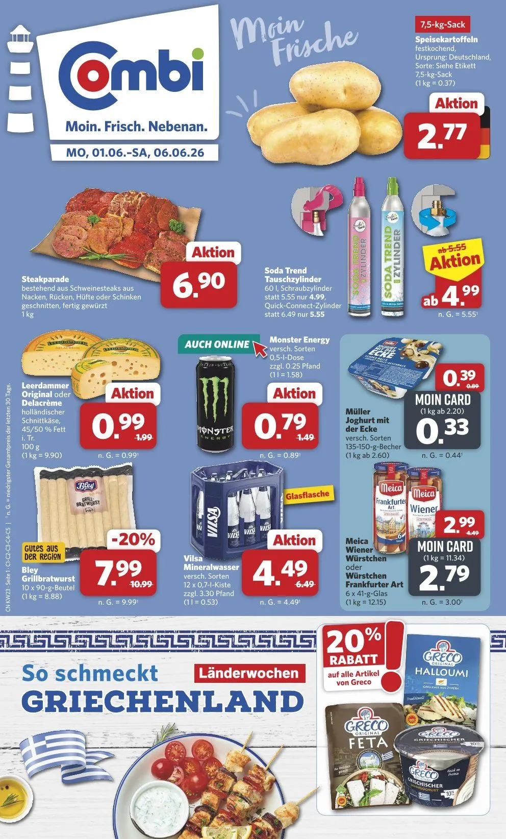 Combi - Wöchentliche Prospekte von 1. Juni bis 6. Juni 2026 - Prospekt seite 1