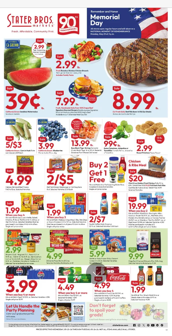 Weekly ad  Stater Bros. Sales from May 20 to May 26 2026 - Page 1