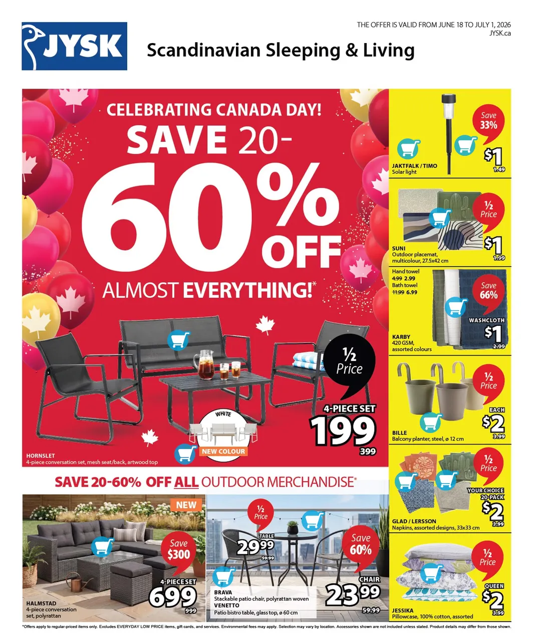 Jysk Sales from June 18 to July 1 2026 - flyer page 1