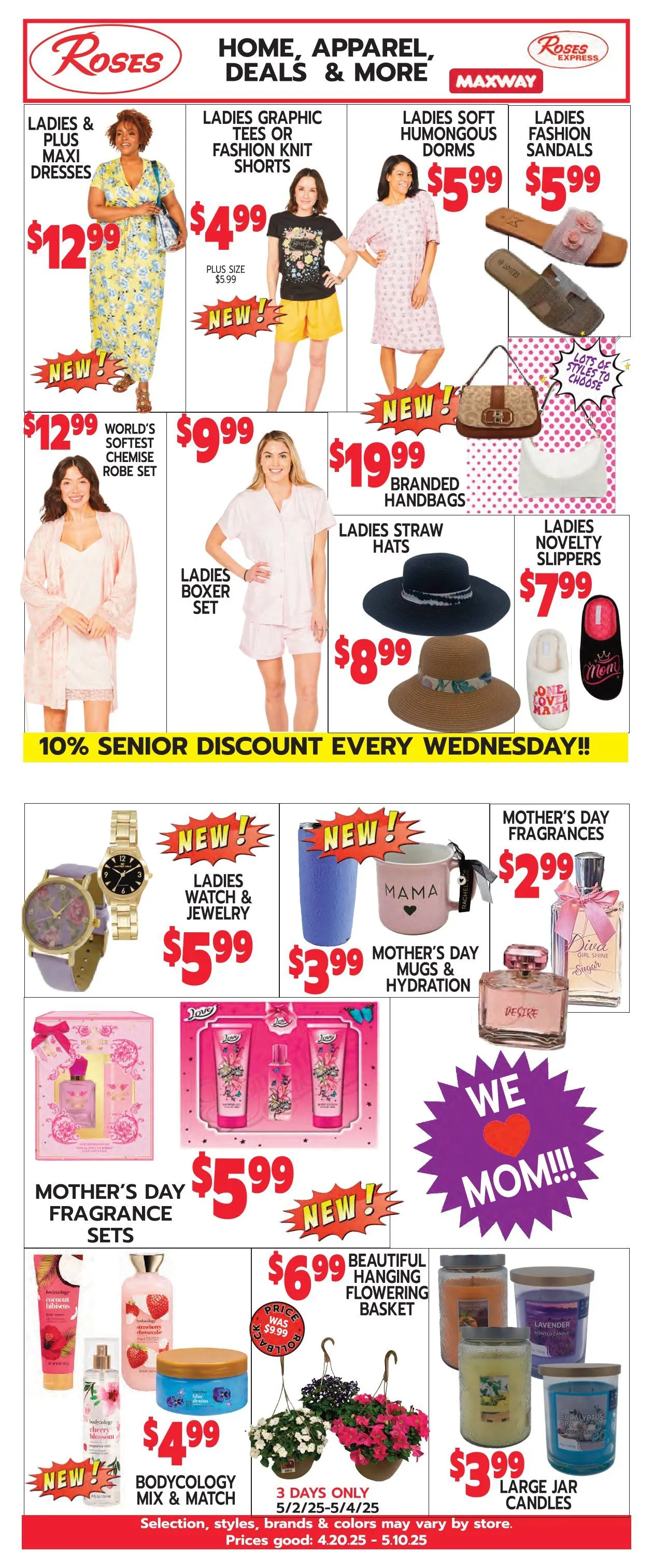 Weekly ad Roses Discount Store Sales from April 20 to May 11 2025 - Page 