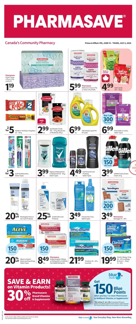 Pharmasave Sales from June 19 to July 2 2026 - flyer page 