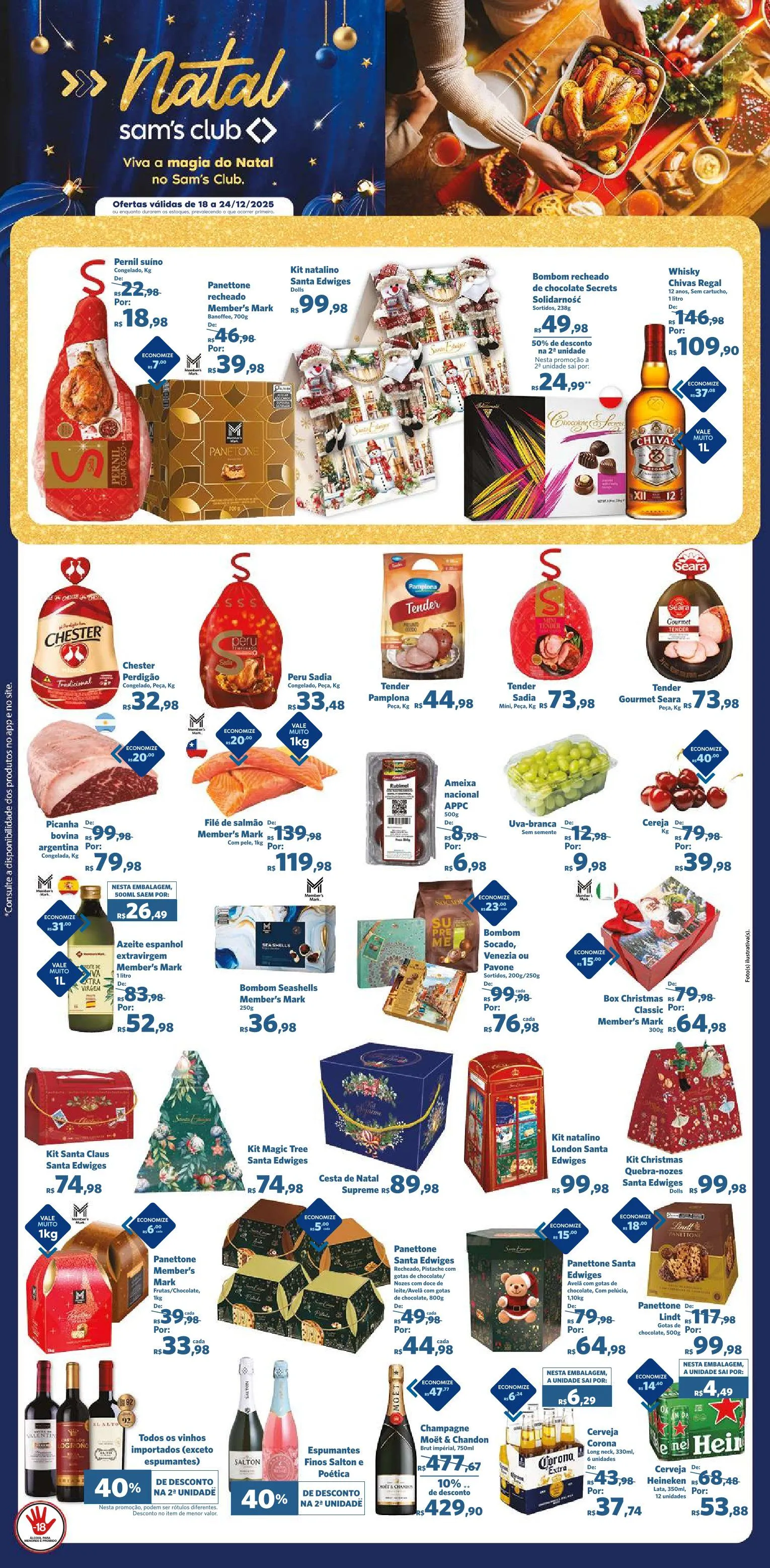 Encarte de Sam's Club Ofertas 18 de dezembro até 24 de dezembro 2025 - Pagina 1