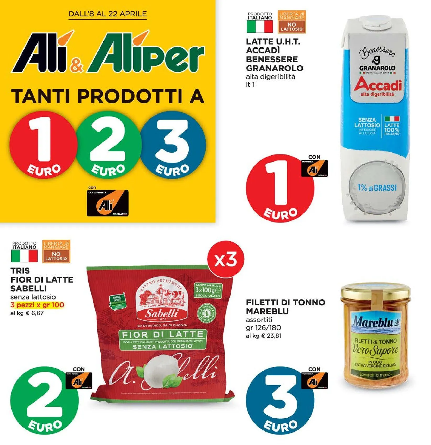  Alì Supermercati Volantino da 9 aprile a 22 aprile di 2026 - Pagina del volantino 1
