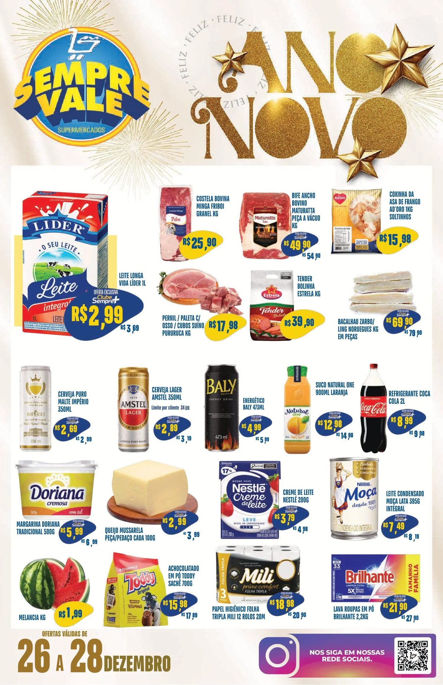 Encarte de  Sempre Vale Supermercados - Promoções imperdíveis! 26 de dezembro até 28 de dezembro 2025 - Pagina 1