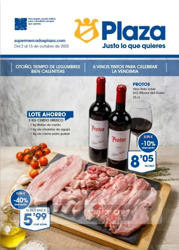 Catálogo de  Catálogos de Supermercados Plaza  2 de octubre al 15 de octubre 2025 - Página 1