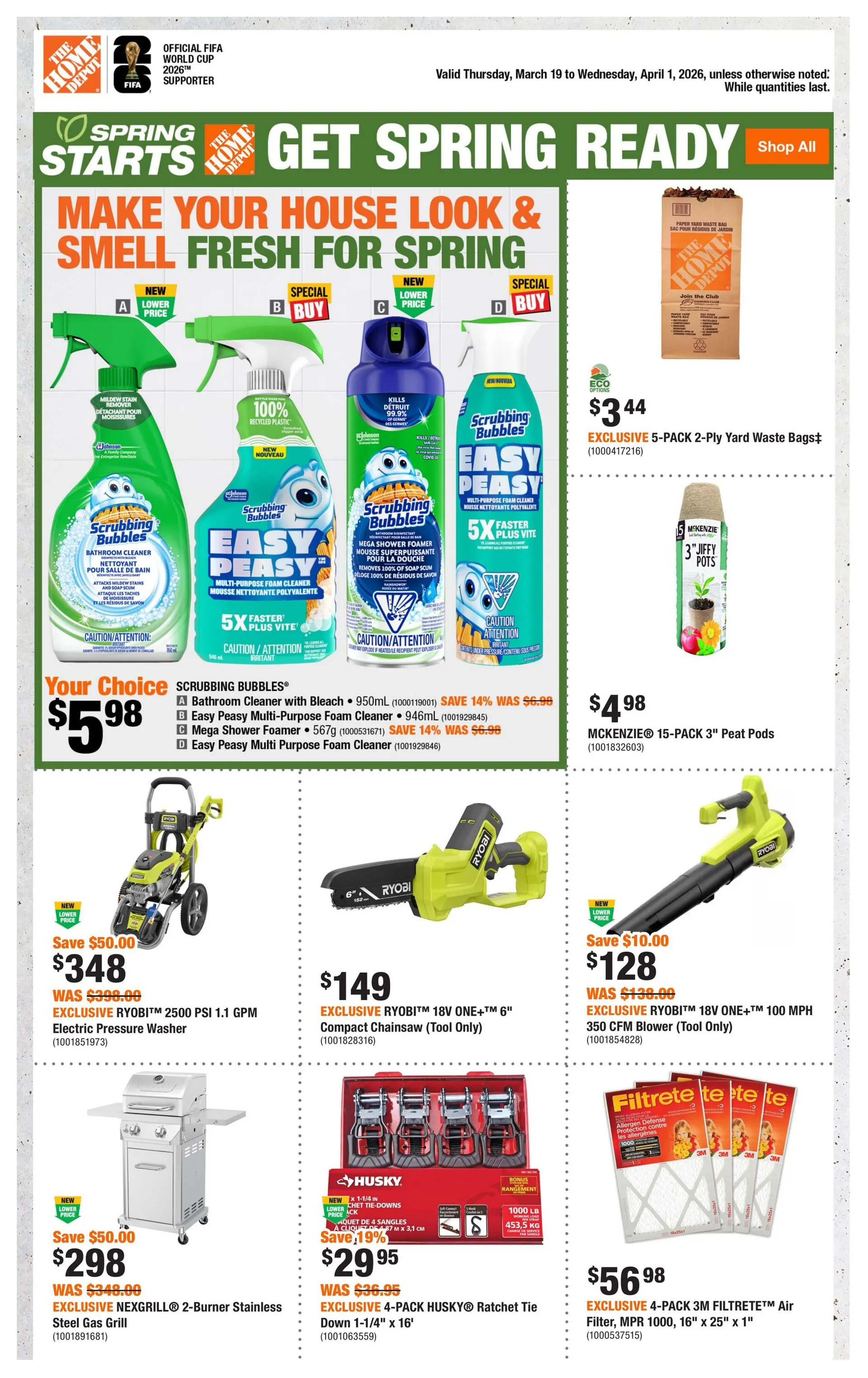 The Home Depot Sales from March 19 to April 1 2026 - flyer page 1