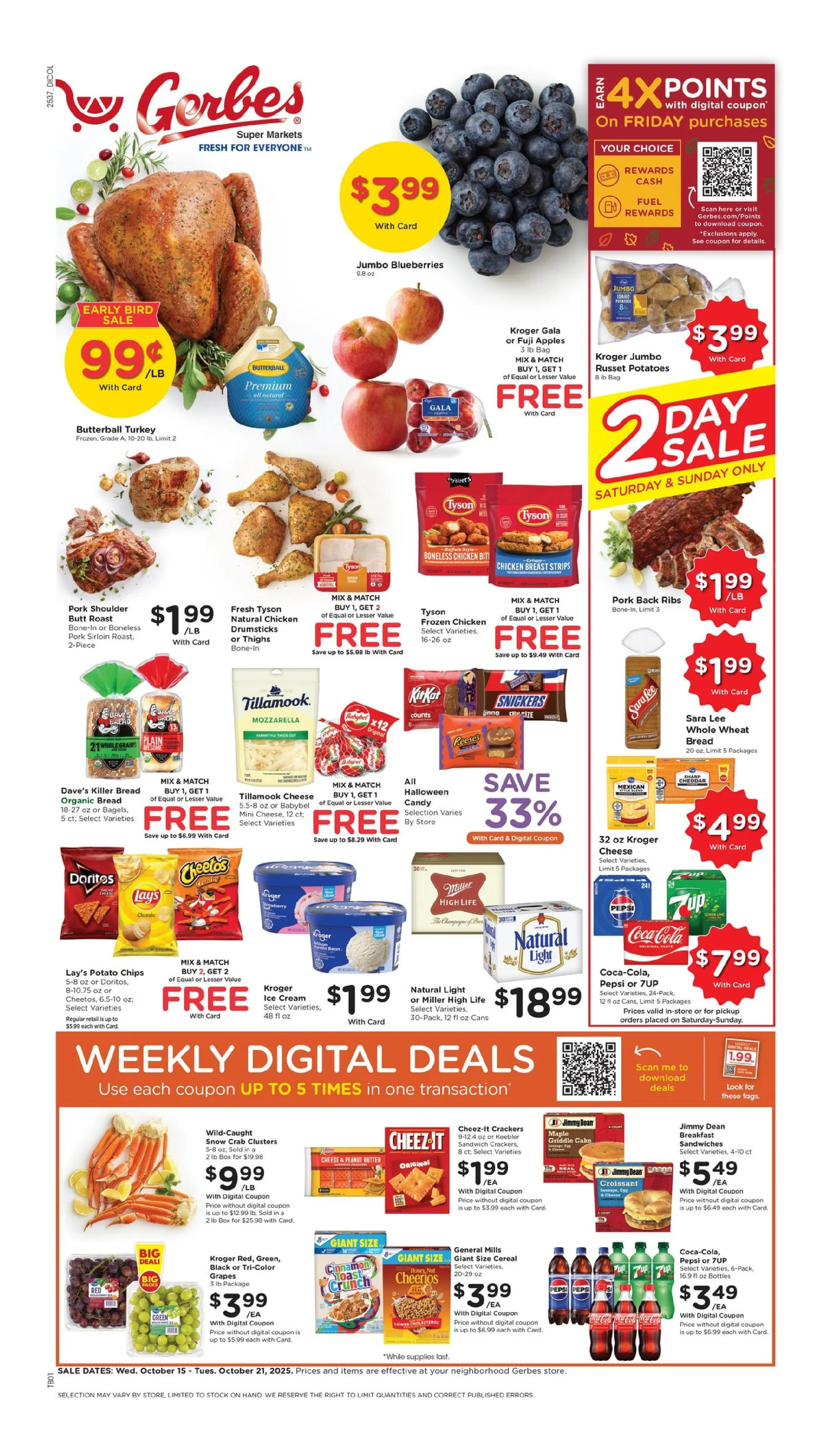 Weekly ad Gerbes Super Markets Sales from October 15 to October 21 2025 - Page 1
