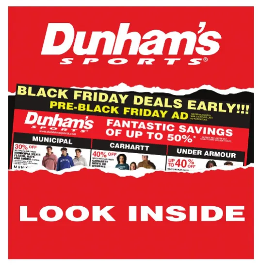Weekly ad Dunham's Sports from November 22 to November 26 2025 - Page 1