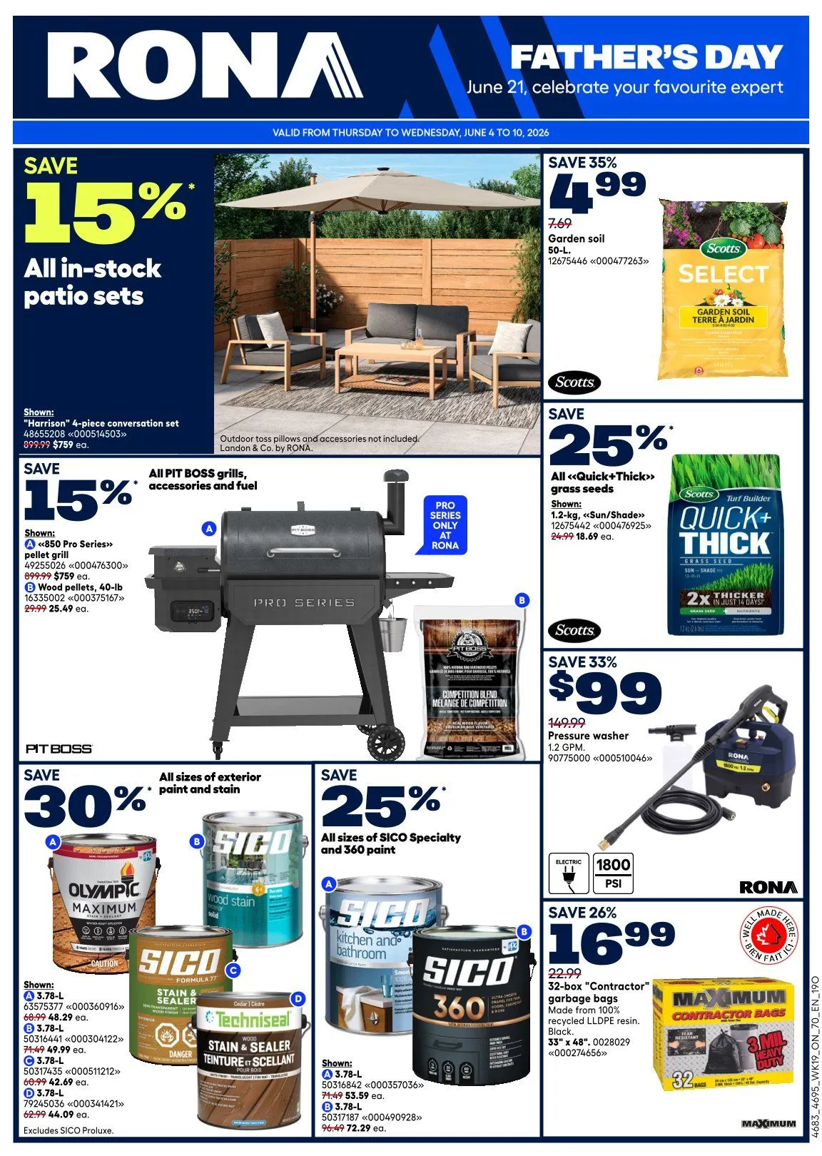 RONA Sales from June 4 to June 10 2026 - flyer page 1