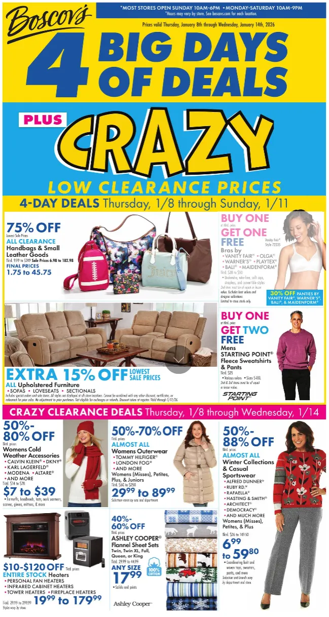 Weekly ad Boscov's Sales from January 8 to January 14 2026 - Page