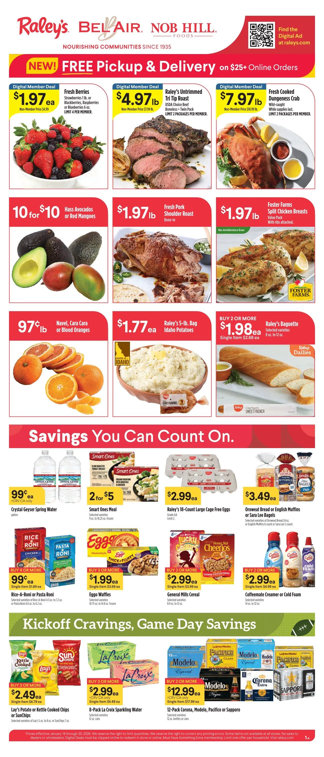 Weekly ad Raley's  Sales from January 14 to January 20 2026 - Page 1