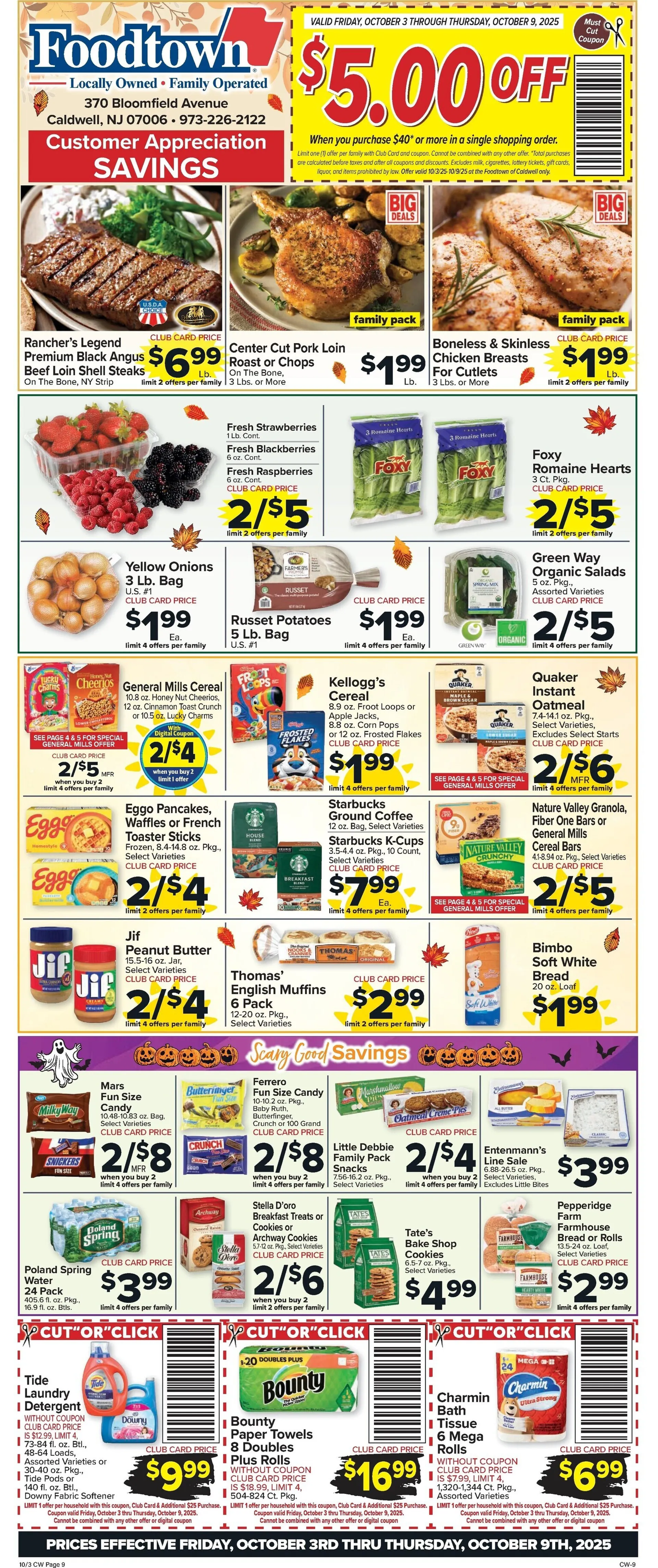 Weekly ad Foodtown Sales from October 3 to October 9 2025 - Page 1