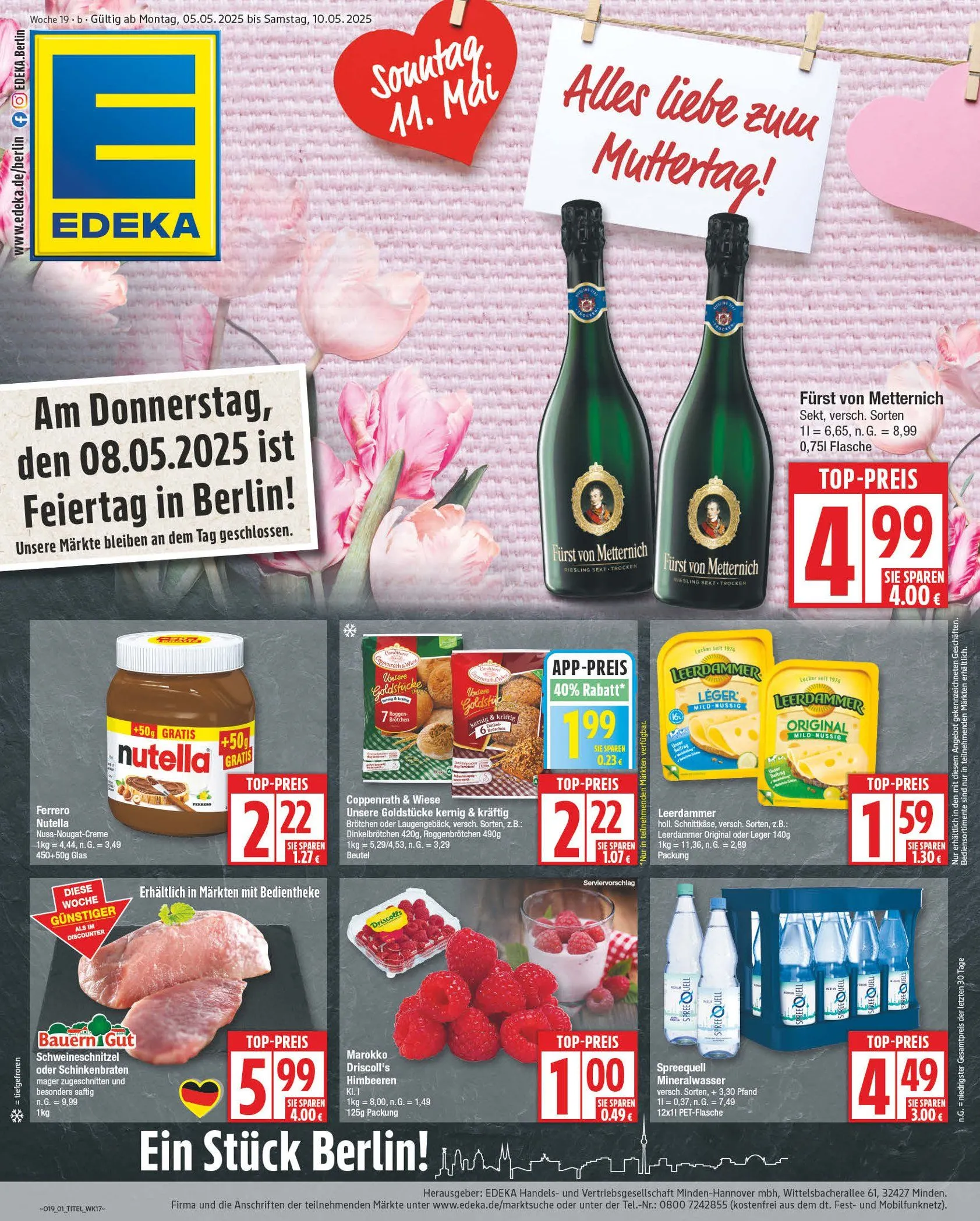 Edeka Prospekt von 5. Mai bis 10. Mai 2025 - Prospekt seite 1
