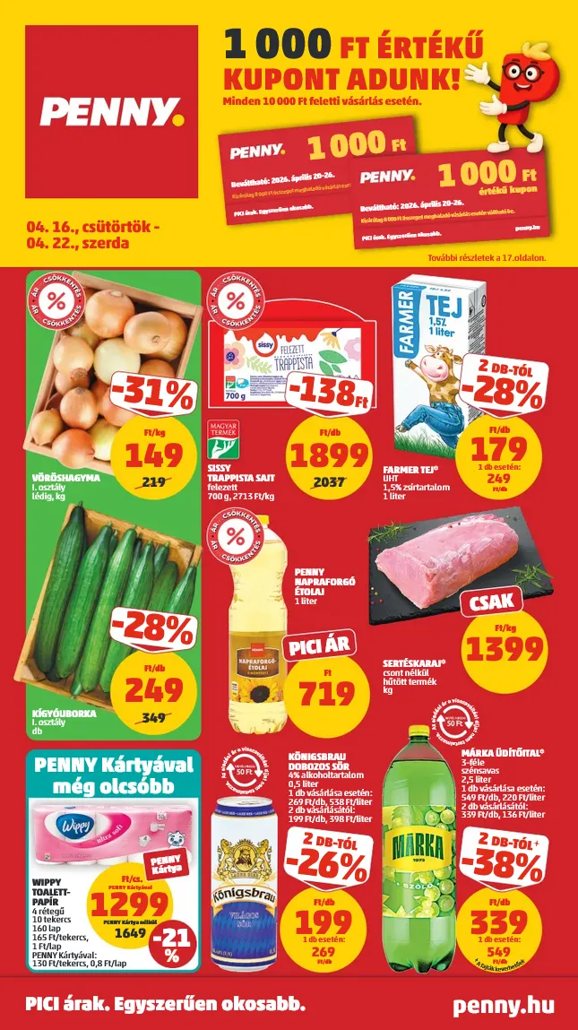 Katalógus Penny Market legfrissebb ajánlatai április 16.-tól április 22.-ig 2026. - Oldal 1