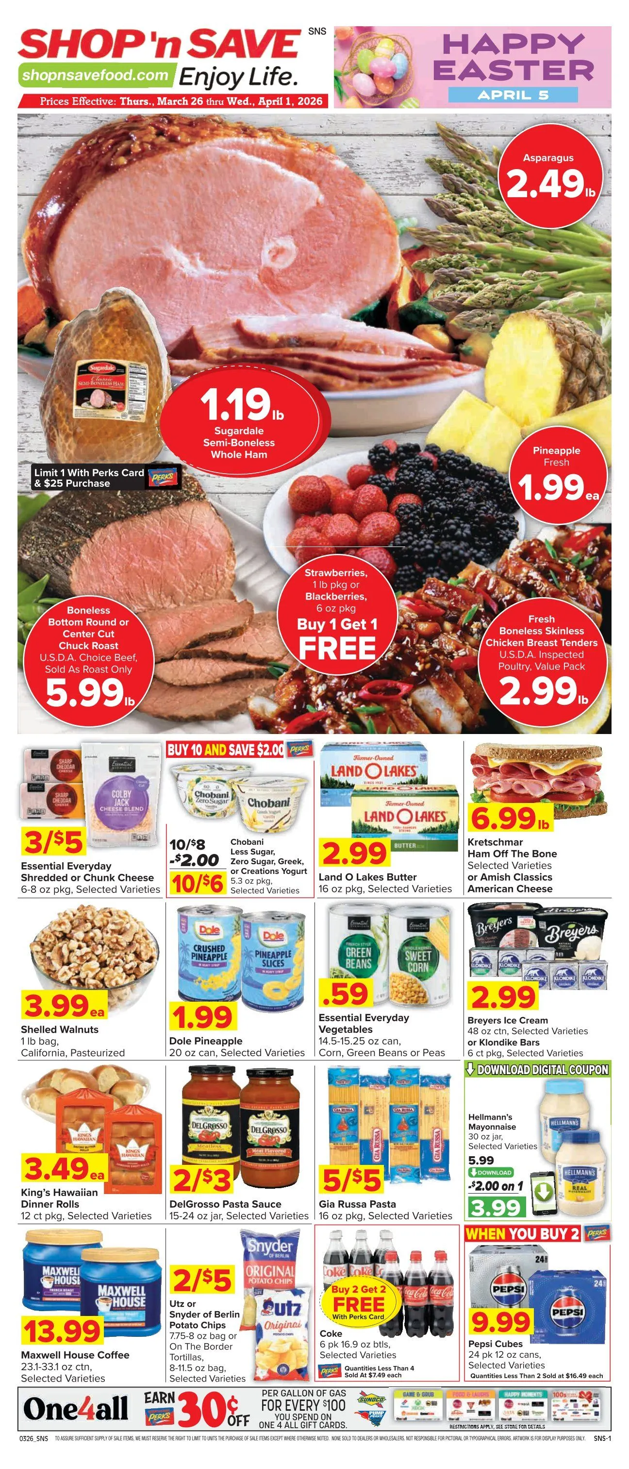 Weekly ad Shop'n Save Sales from March 26 to April 1 2026 - Page 1