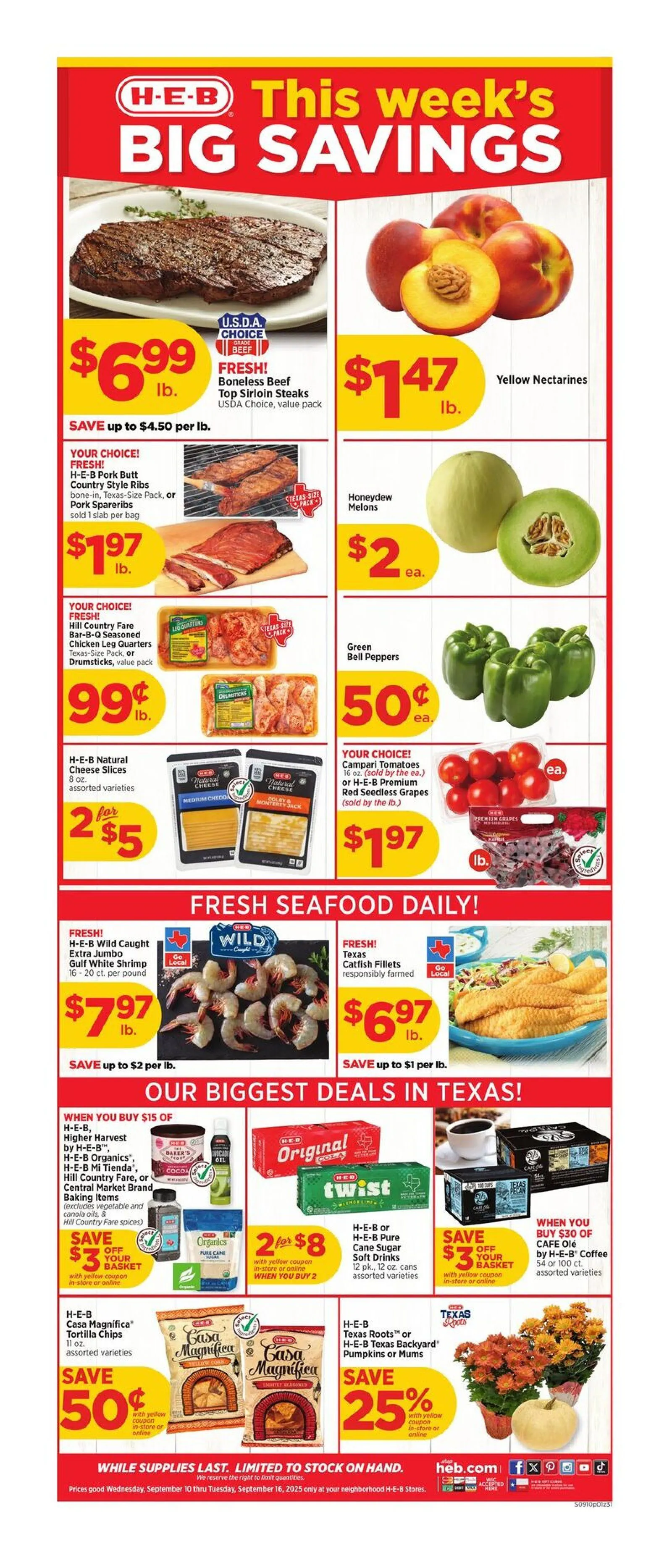 Weekly ad H.E.B Sales from September 10 to September 16 2025 - Page 1