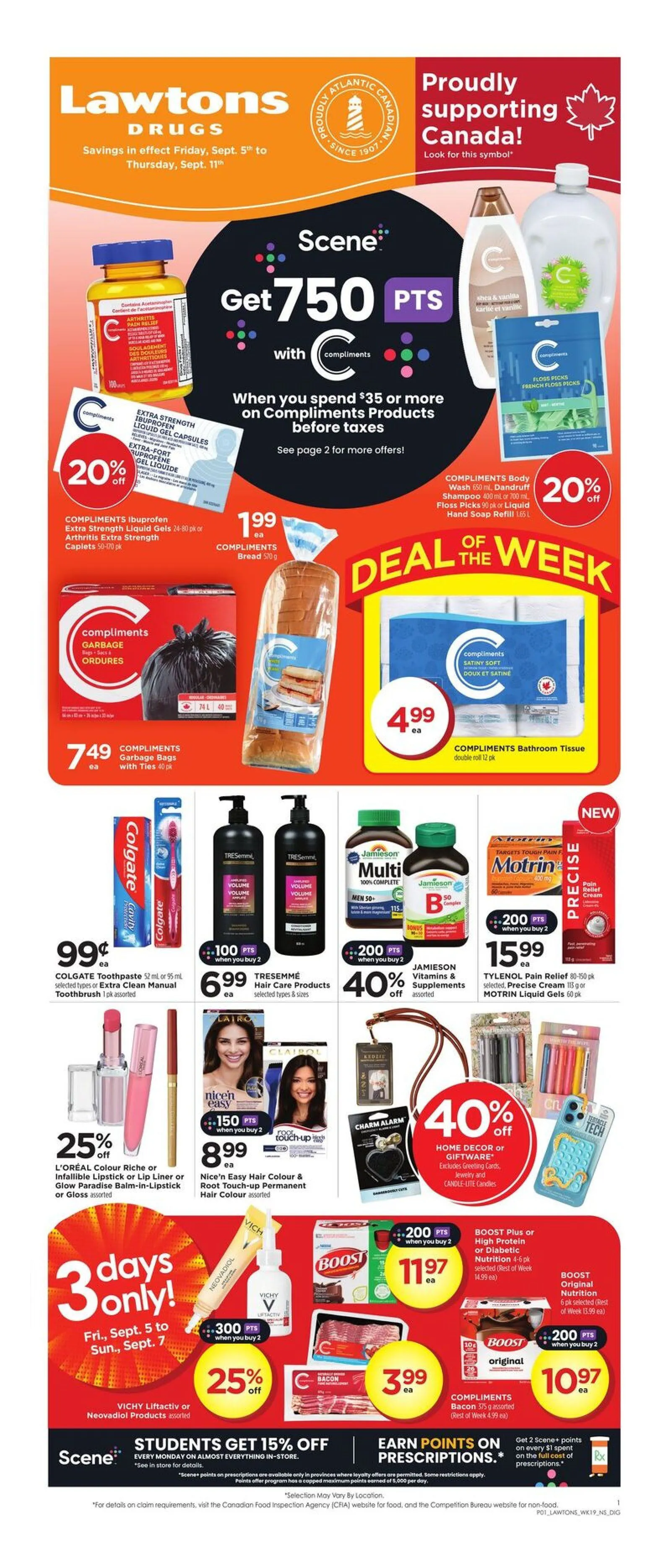 Lawtons Drugs Sales from September 5 to September 11 2025 - flyer page 1