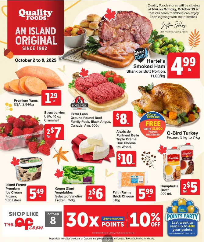 Quality Foods Sales from October 2 to October 8 2025 - flyer page 1