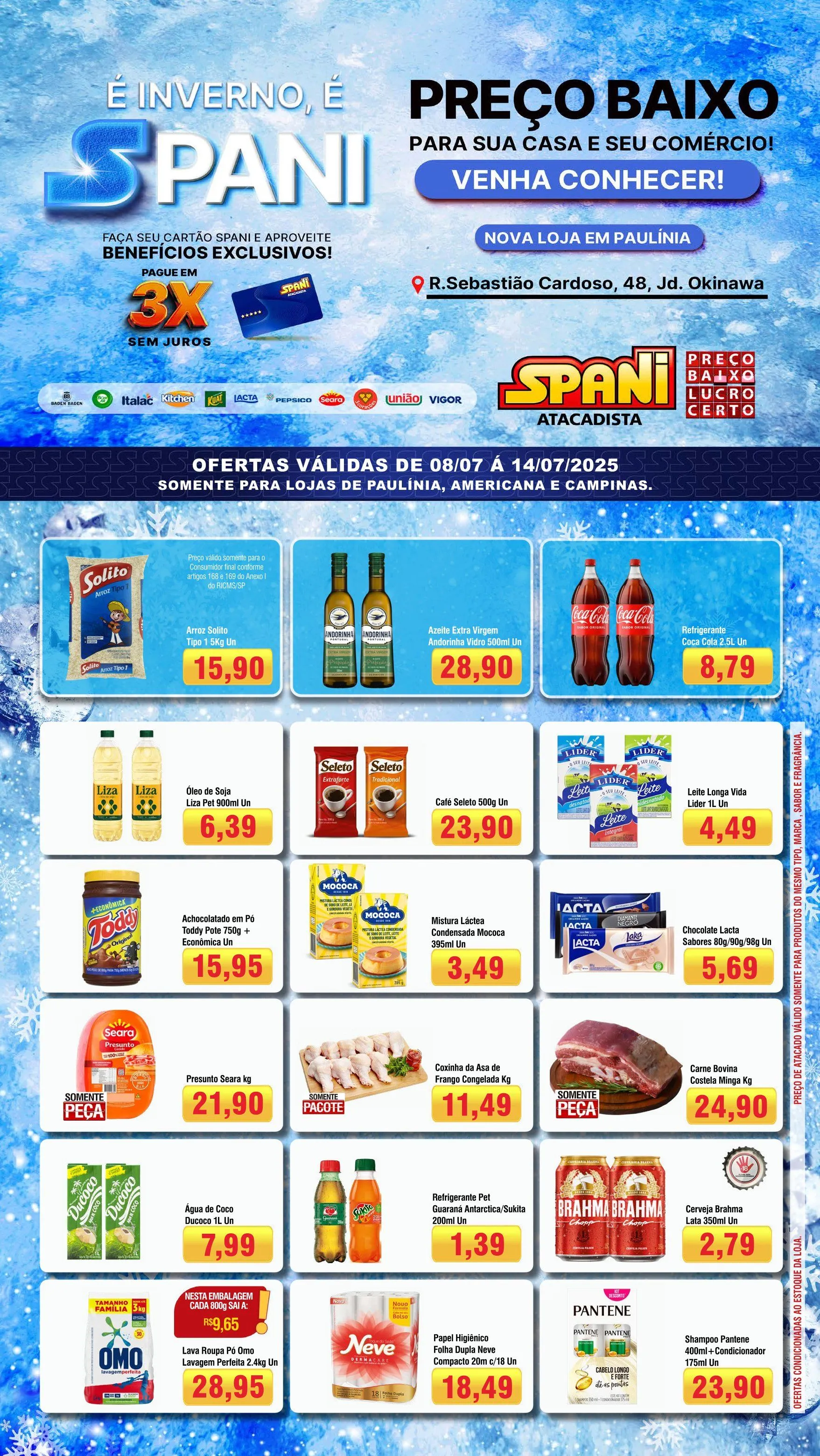 Encarte de Folhetos Spani Atacadista  8 de julho até 14 de julho 2025 - Pagina 1