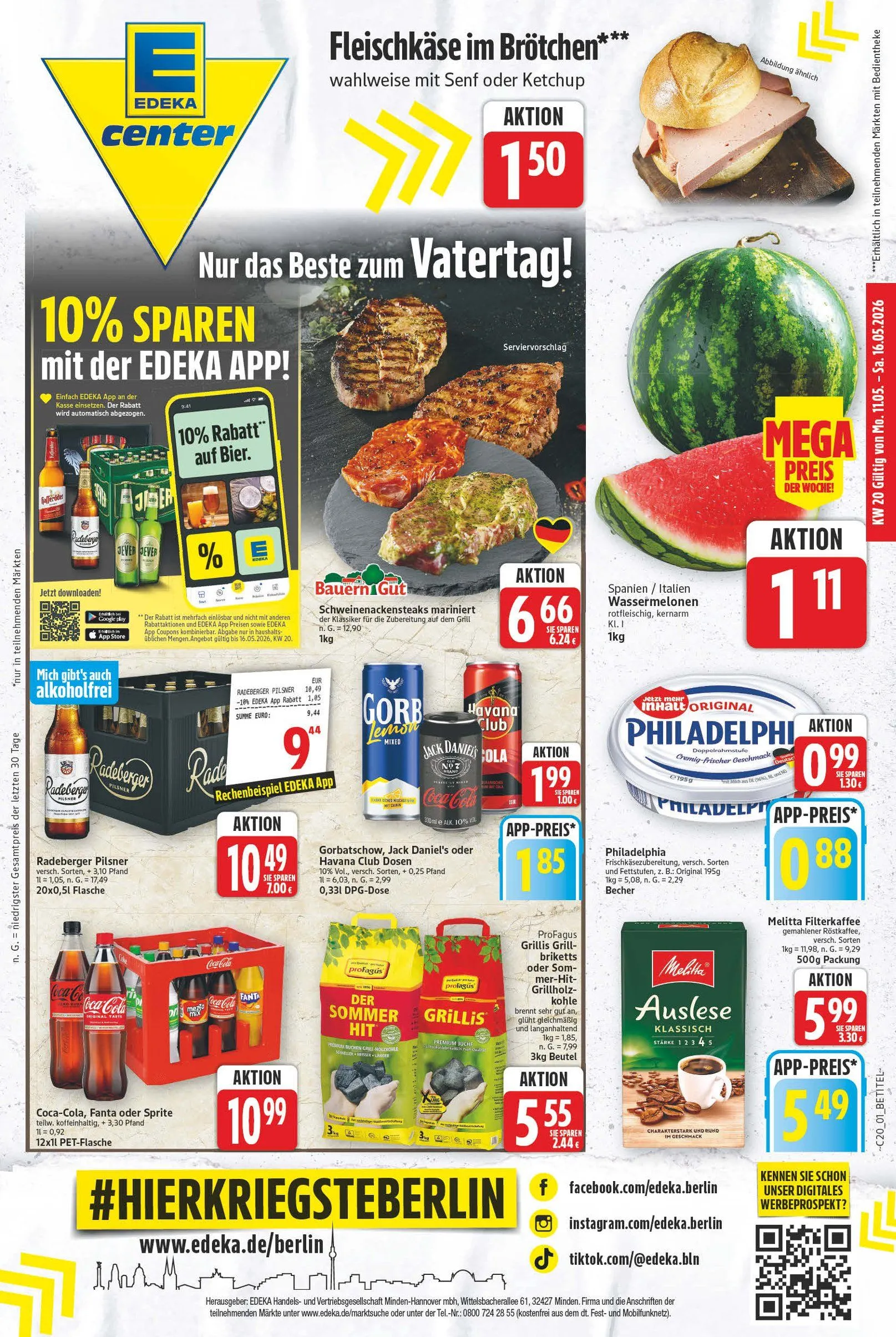 EDEKA  Angebote von 11. Mai bis 16. Mai 2026 - Prospekt seite 1