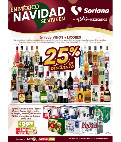Catálogo de Soriana Ofertas Navidad 27 de noviembre al 1 de diciembre 2025 - Pagina 1