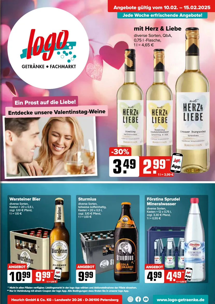 Logo Getränkemarkt Angebote von 10. Februar bis 15. Februar 2025 - Prospekt seite