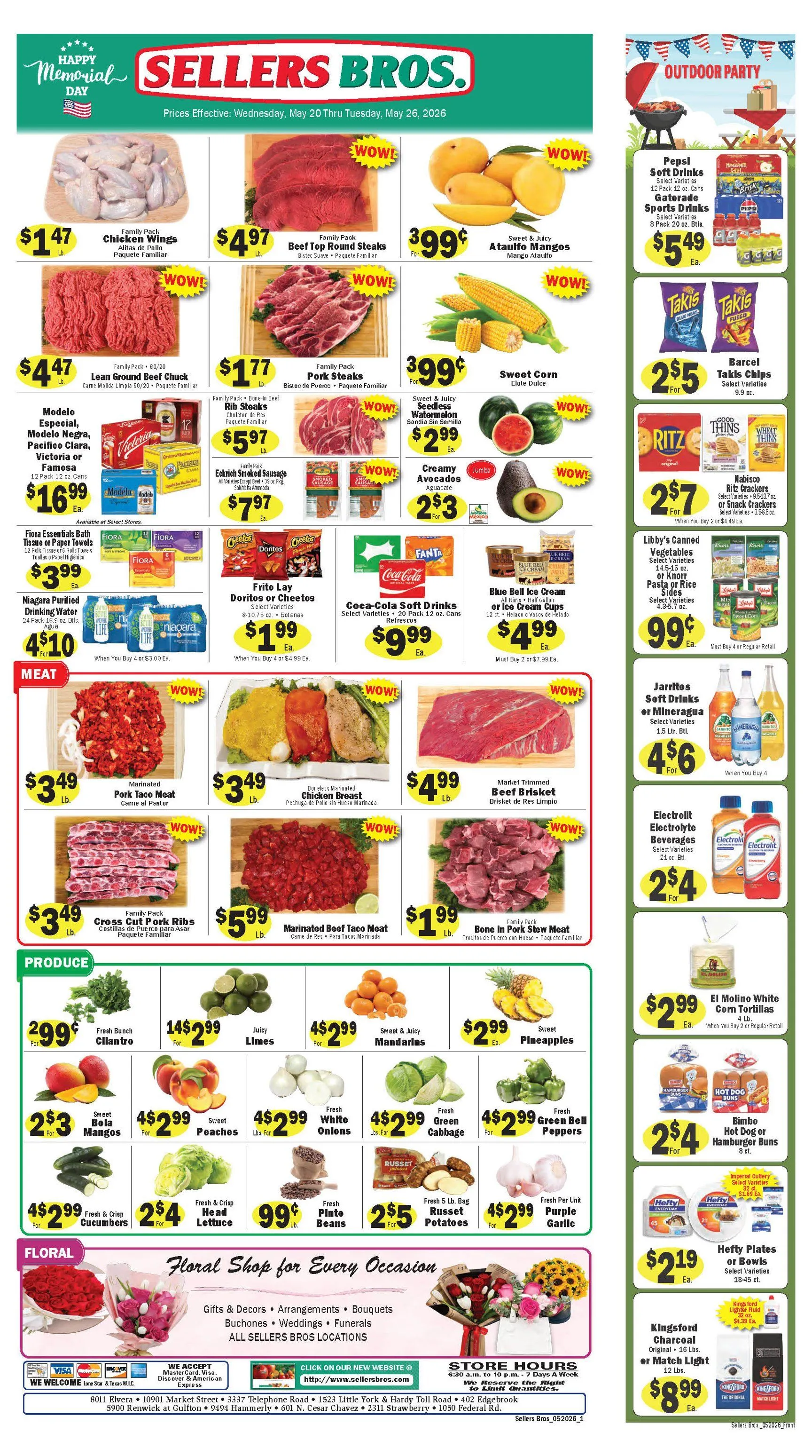 Weekly ad Sellers Bros Sales from May 20 to May 26 2026 - Page 1