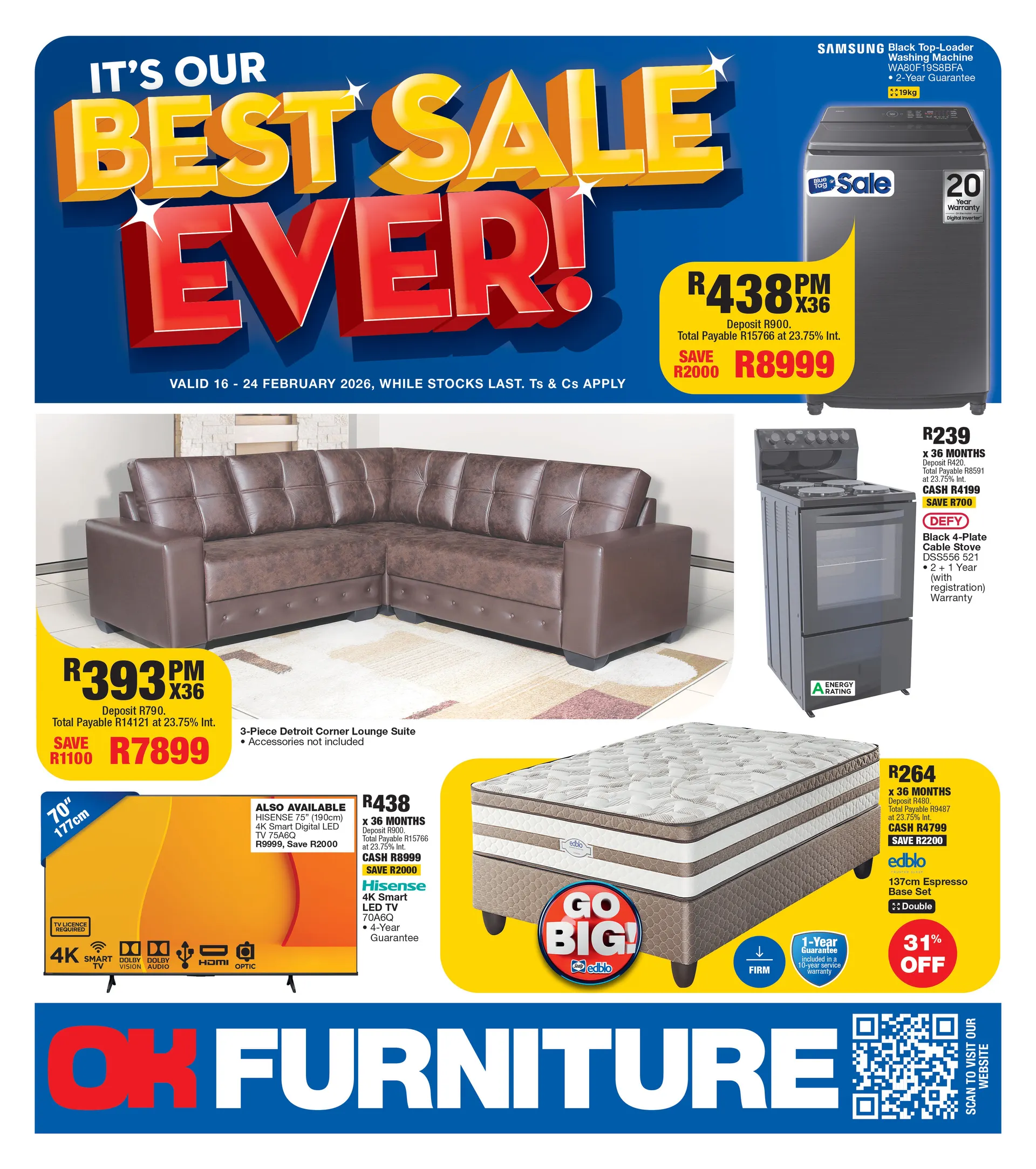 OK Furniture Sales from 16 February to 24 February 2026 - Catalogue Page