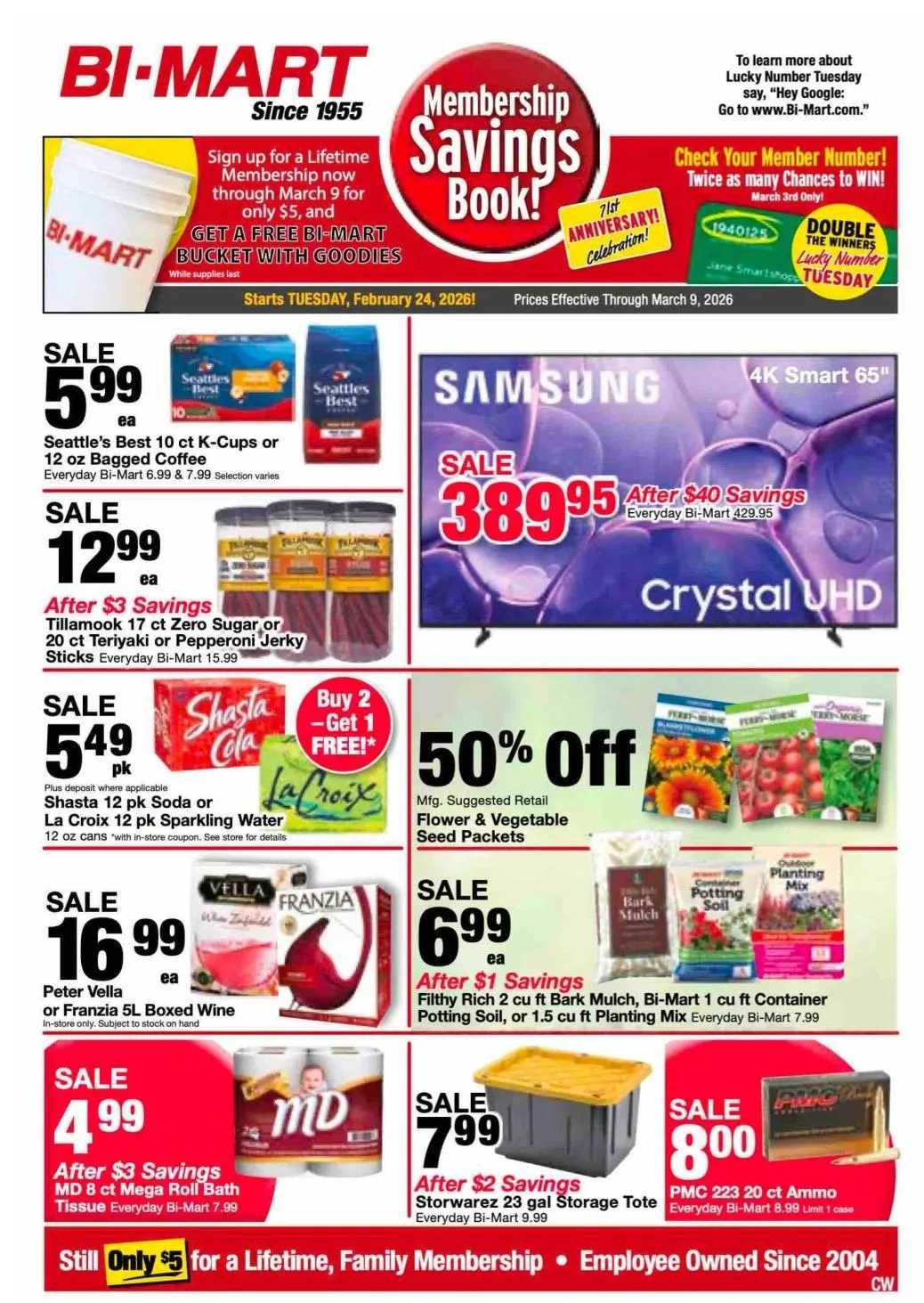 Weekly promotion Bi-Mart Sales spanning from February 24 to March 9 2026 - Page  for Catalogue 365