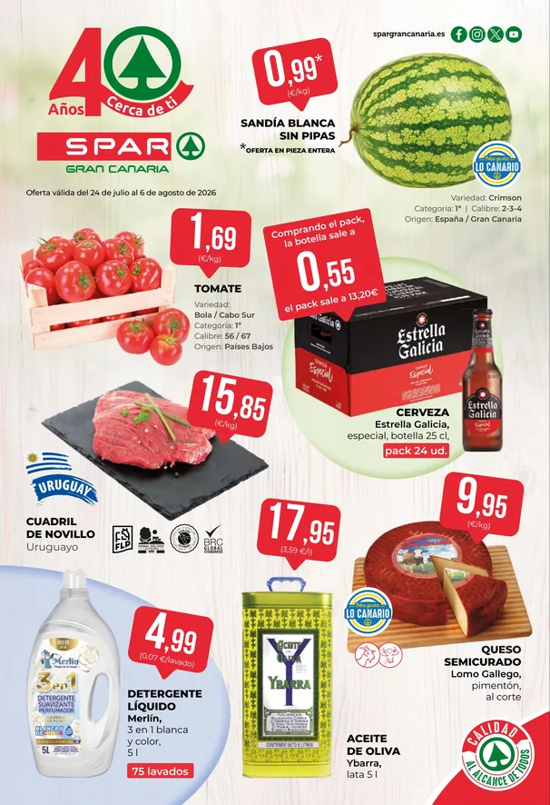 Catálogo de SPAR Gran Canaria Ofertas 24 de julio al 6 de agosto 2026 - Página 1