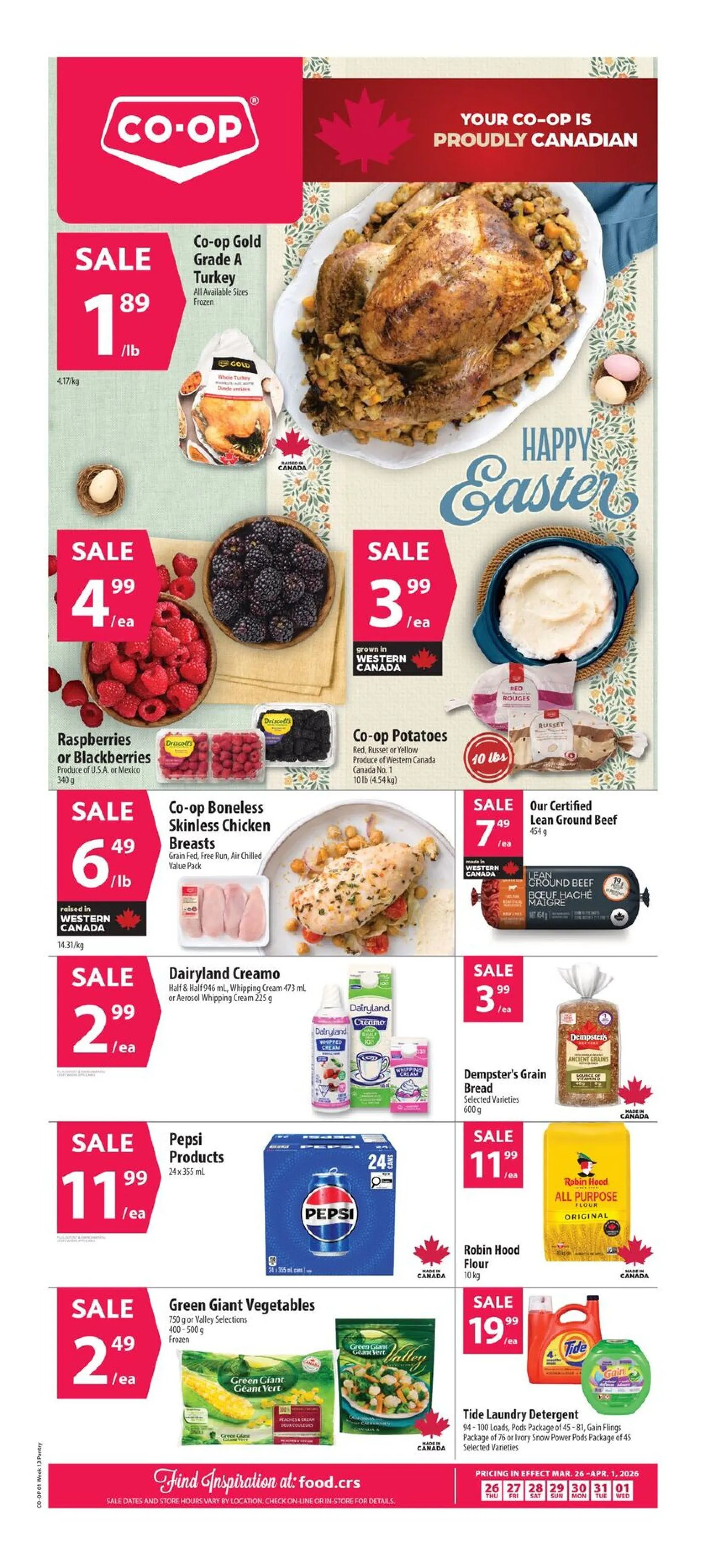 Co-op Food Sales from March 26 to April 1 2026 - flyer page 1