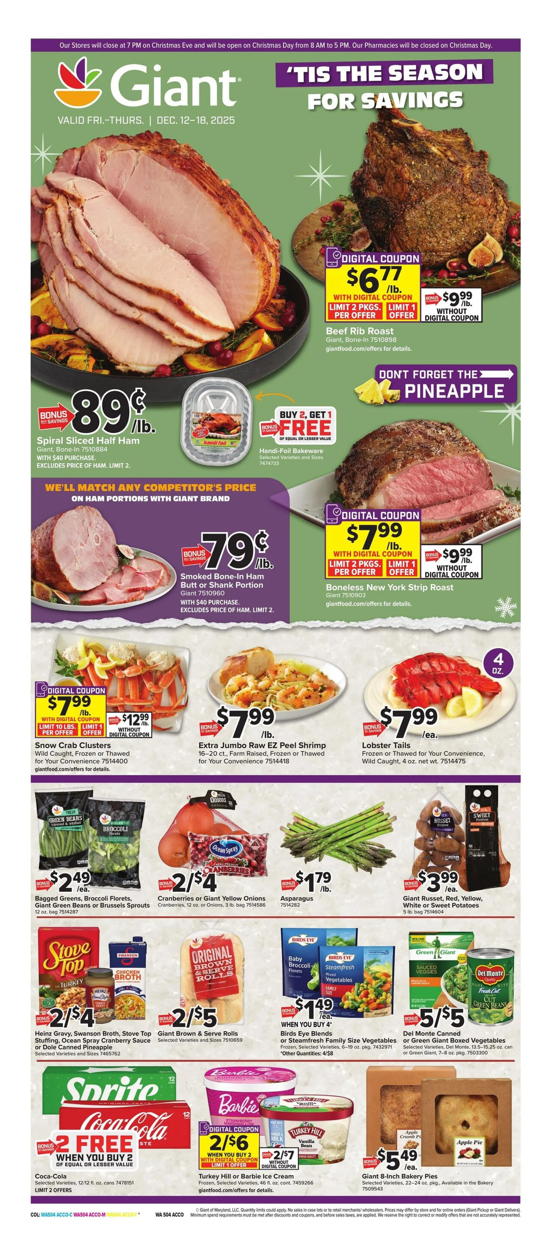 Weekly ad Giant Food Sales from December 15 to December 18 2025 - Page 1